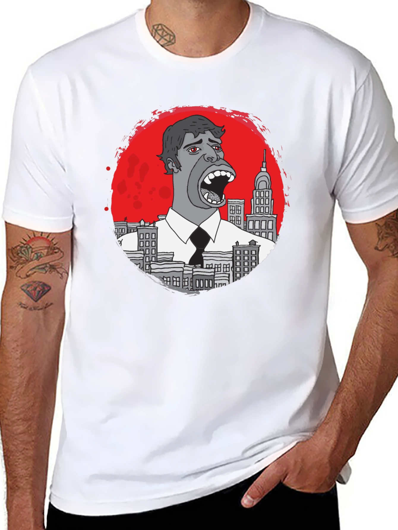 Monster Cityscape Graphic T-Shirt