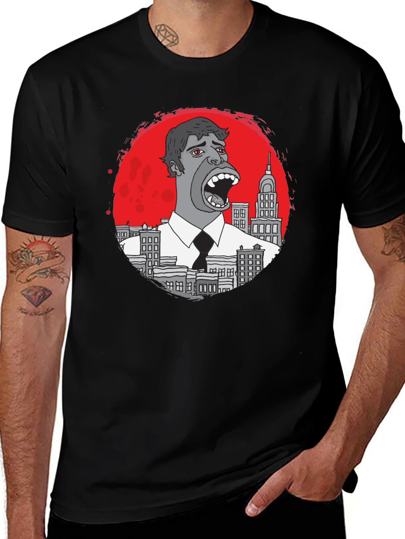 Monster Cityscape Graphic T-Shirt