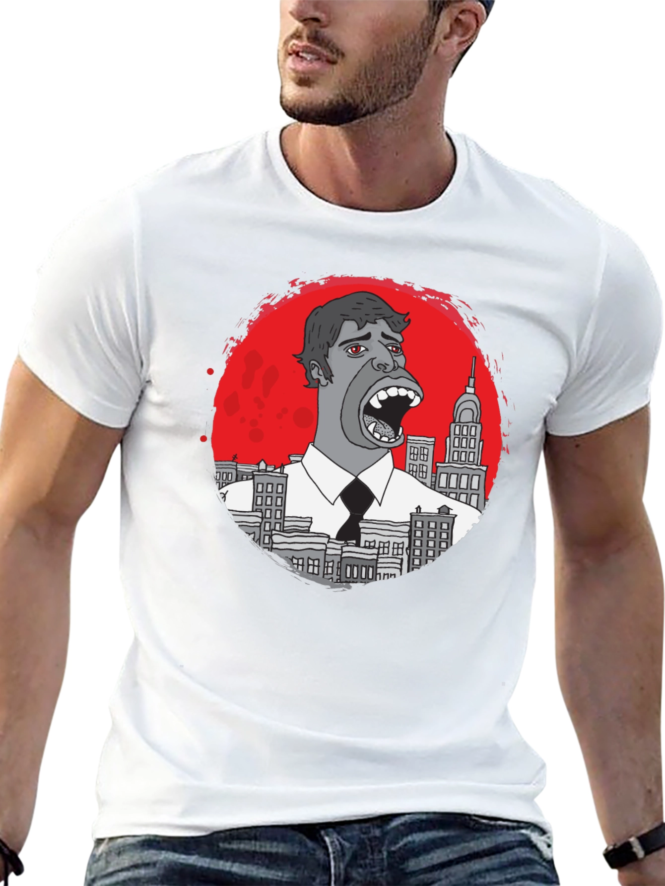 Monster Cityscape Graphic T-Shirt
