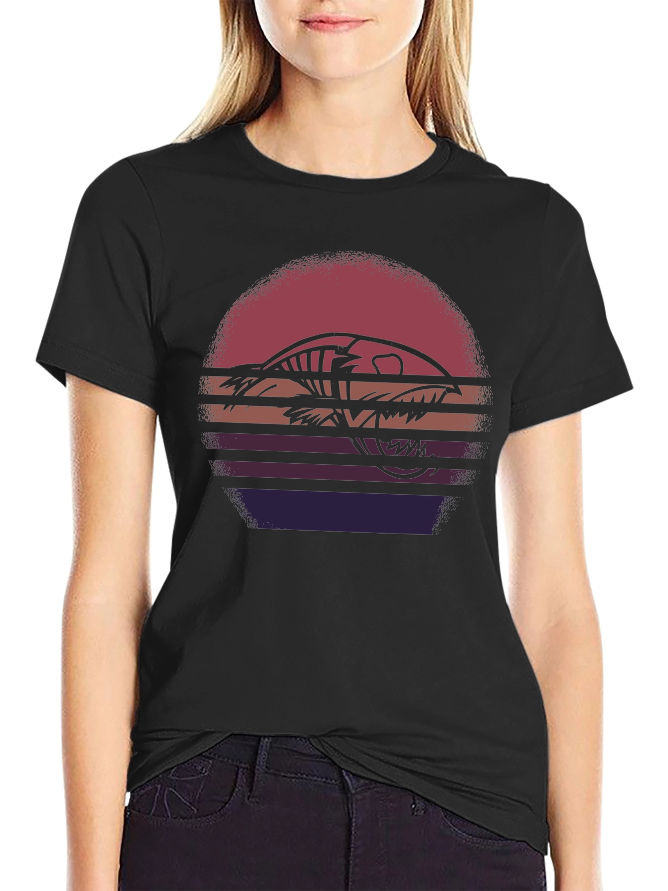 Retro Sunset Snake Graphic Tee