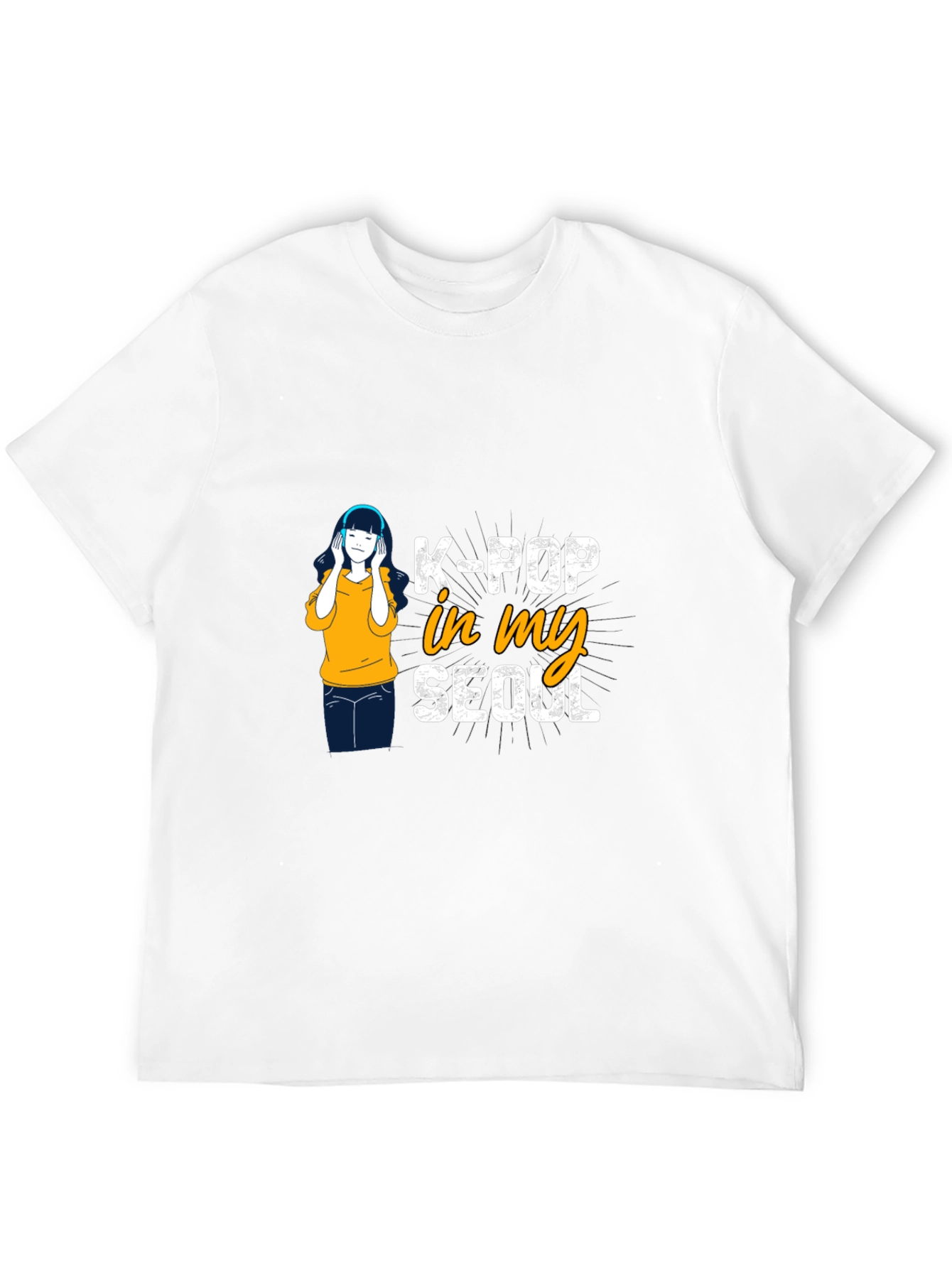 K-Pop in my Seoul Black Graphic T-Shirt