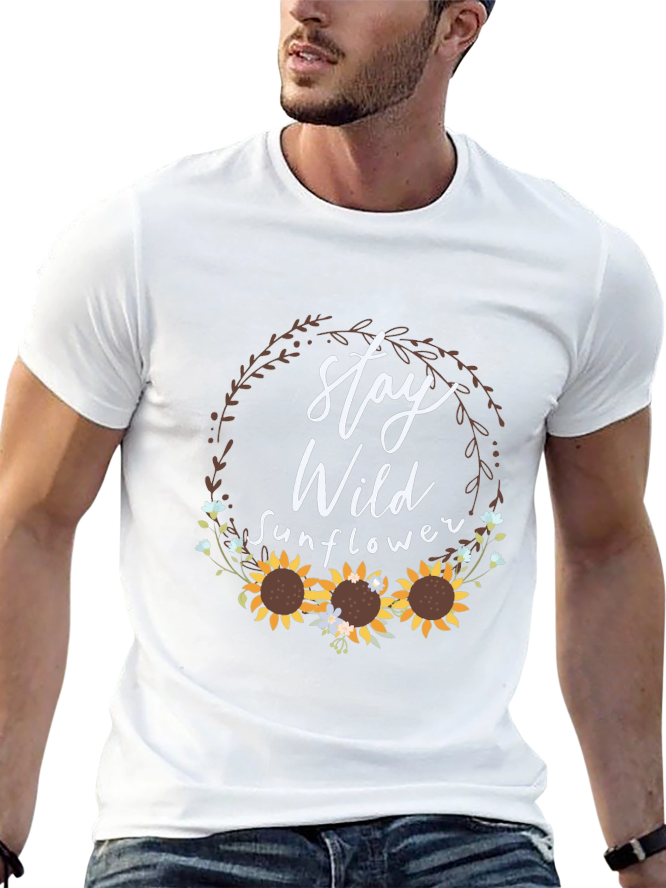 Stay Wild Sunflower Graphic Tee