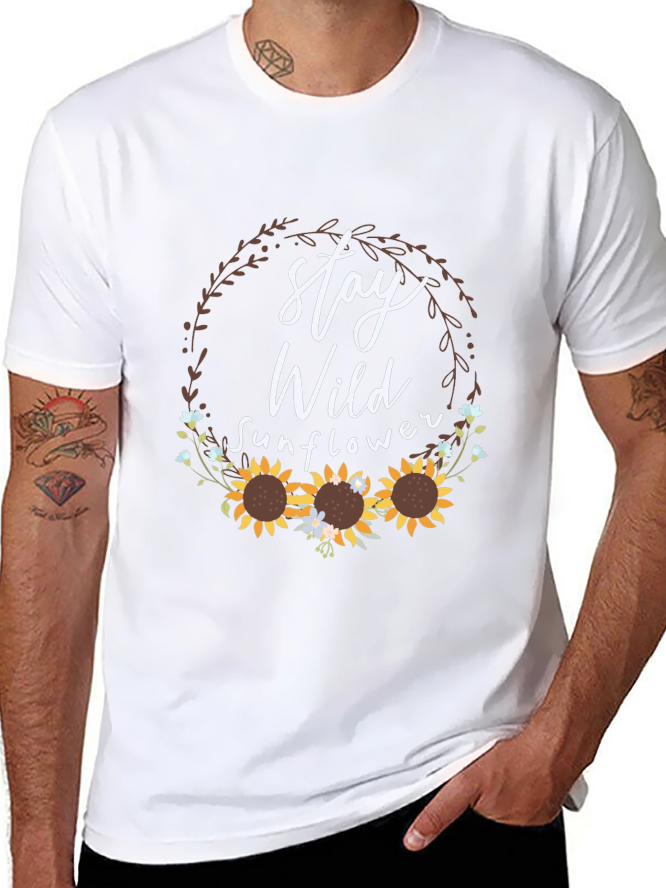 Stay Wild Sunflower Graphic Tee