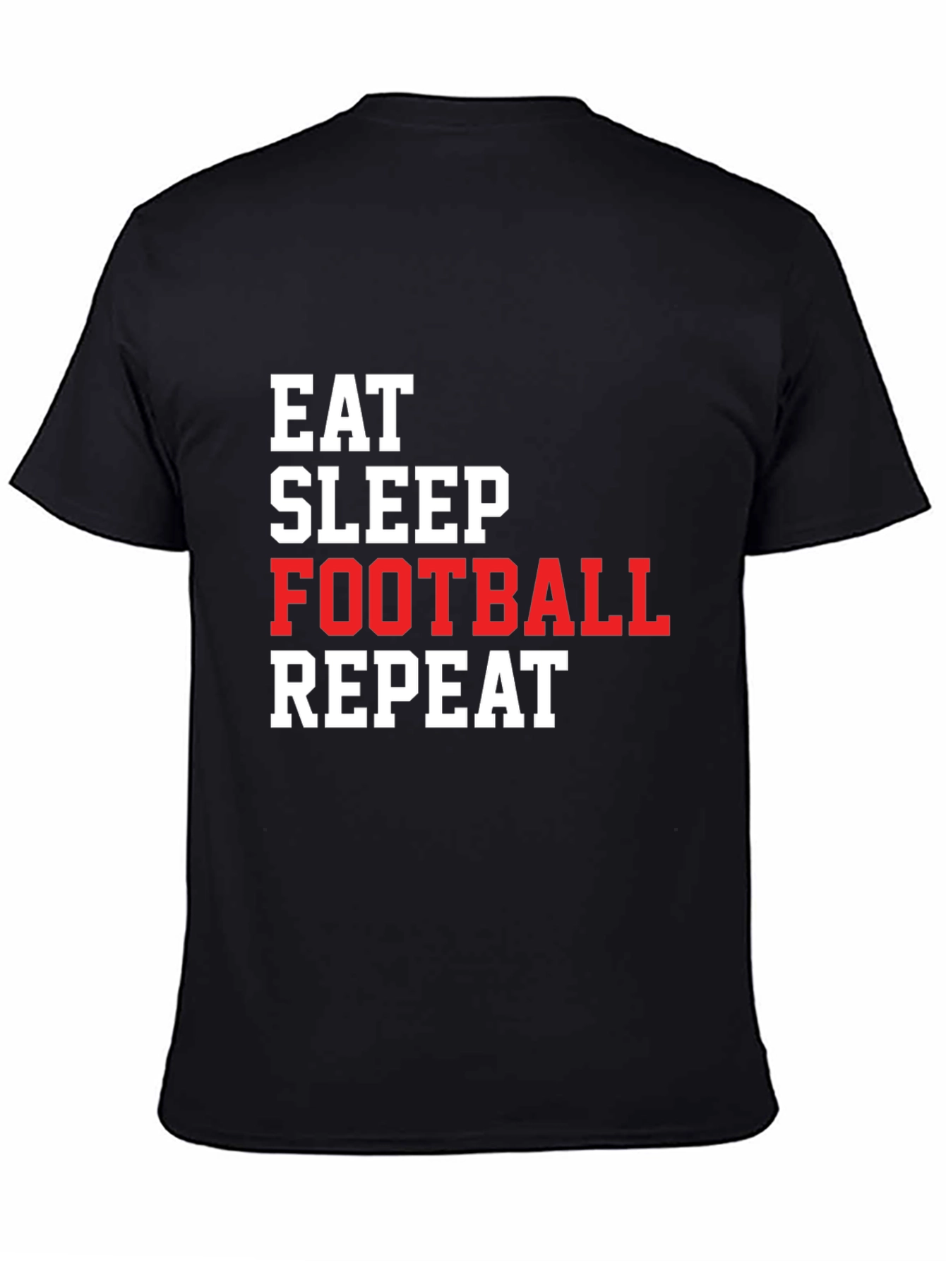 Eat Sleep Football Repeat Graphic Tee