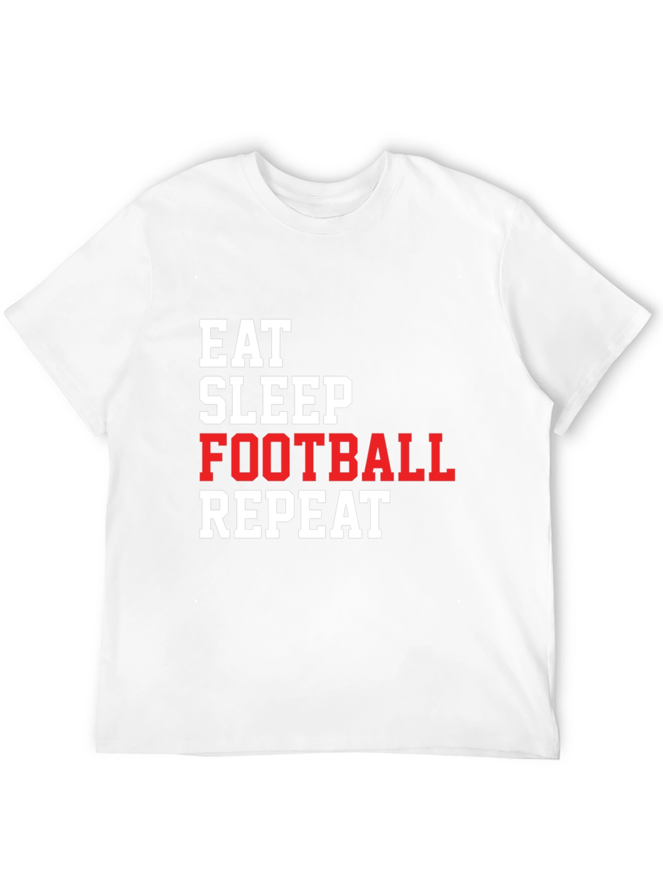 Eat Sleep Football Repeat Graphic Tee
