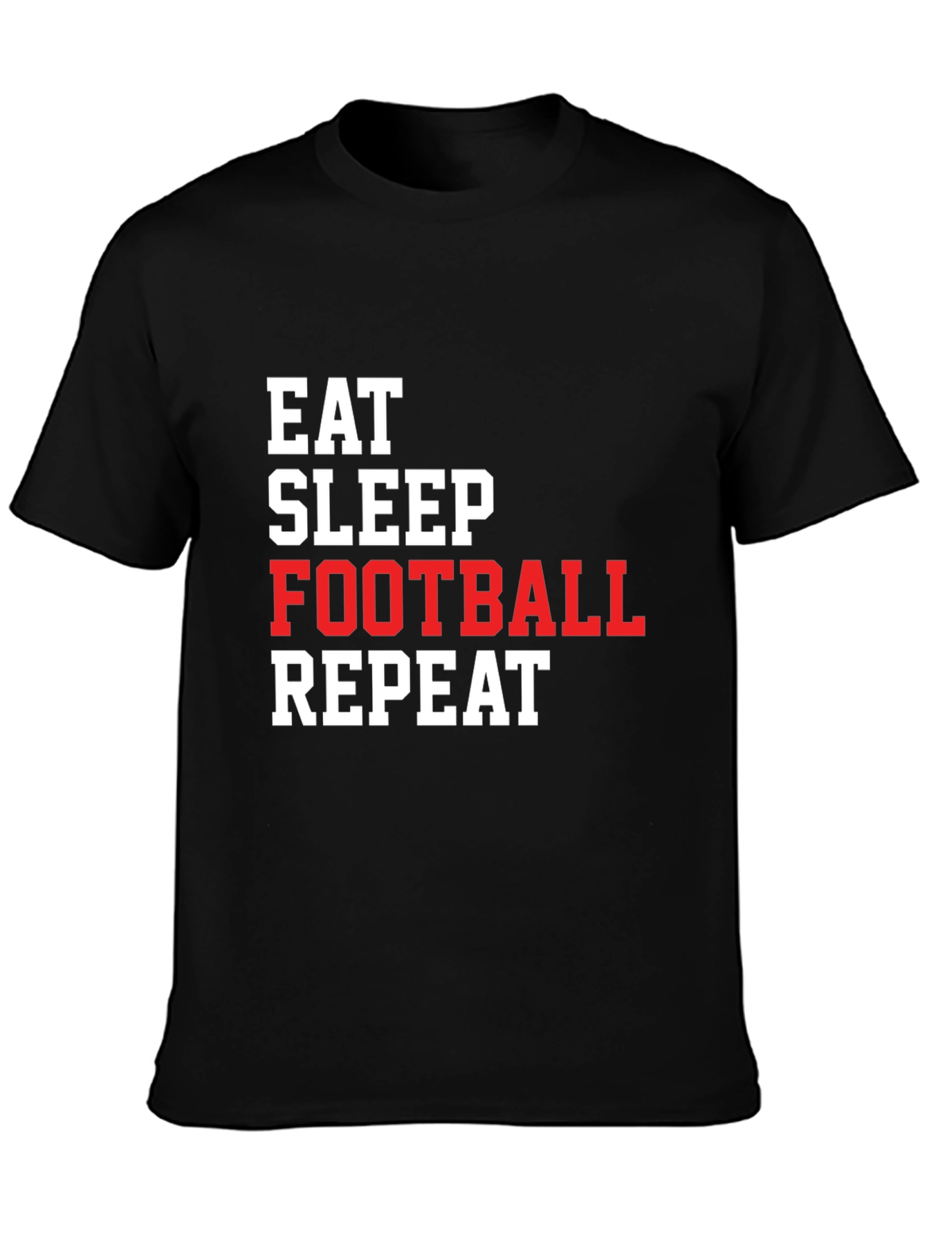 Eat Sleep Football Repeat Graphic Tee
