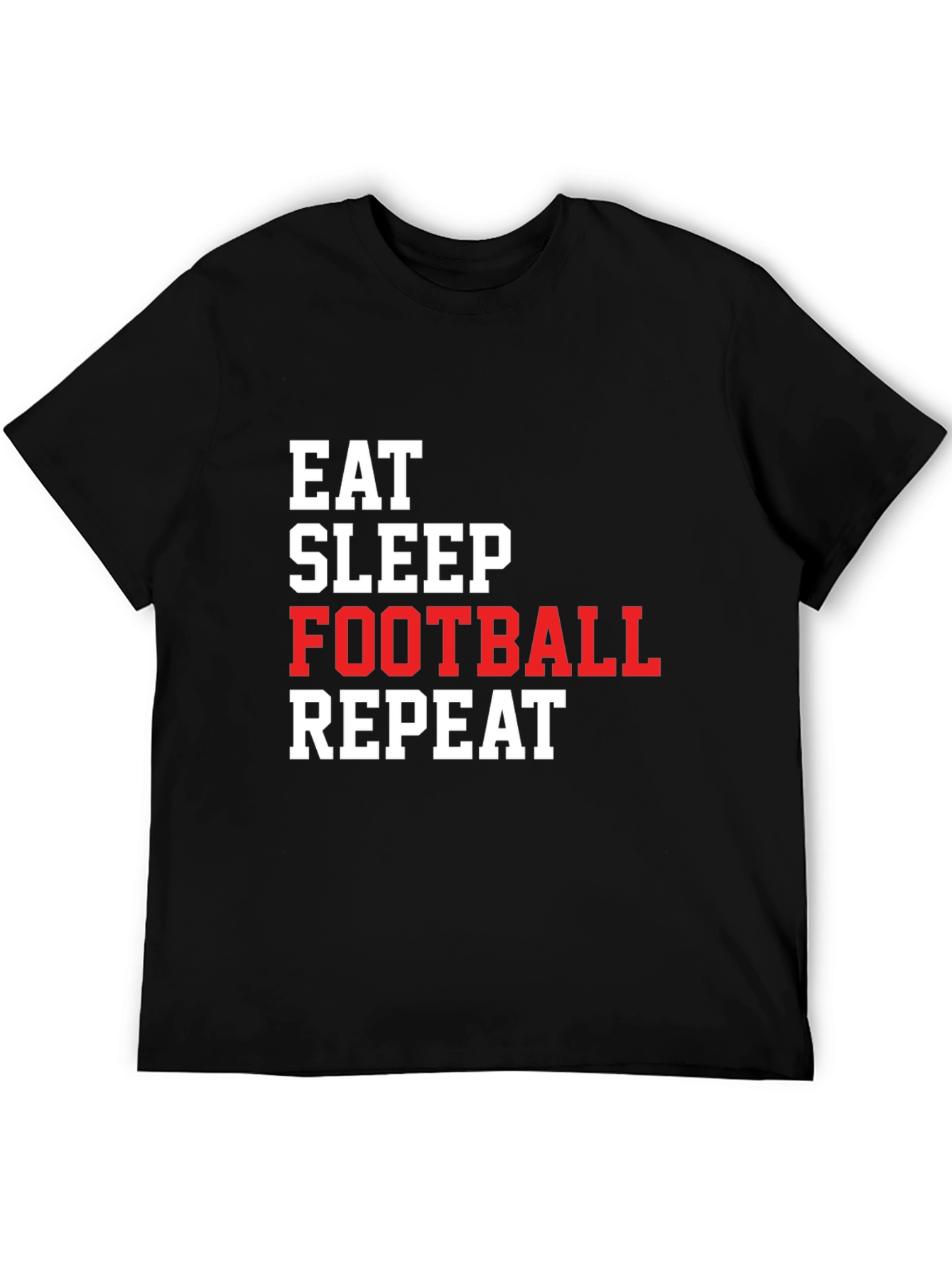 Eat Sleep Football Repeat Graphic Tee