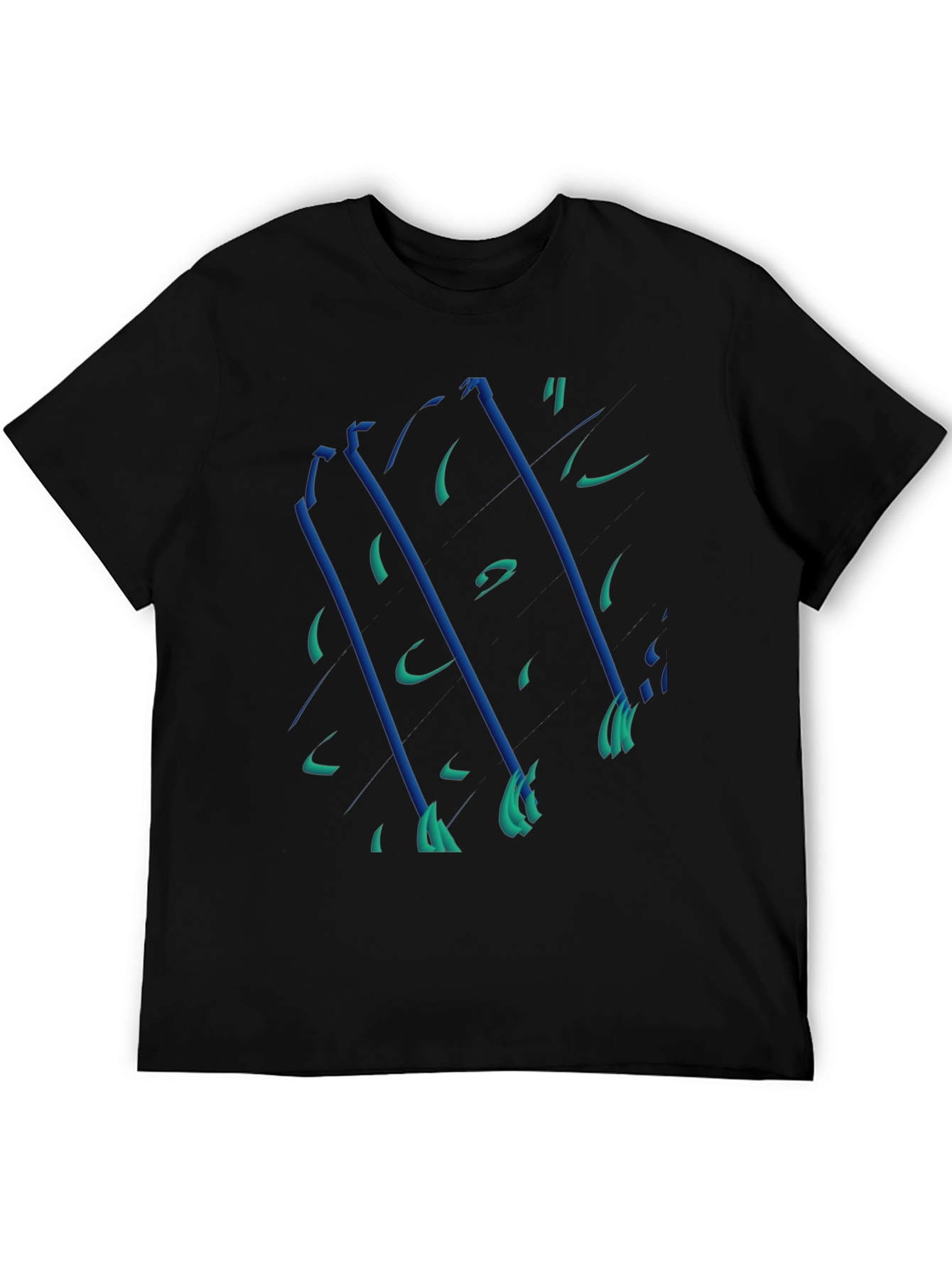 Abstract Graphic Tee - Modern Black T-Shirt