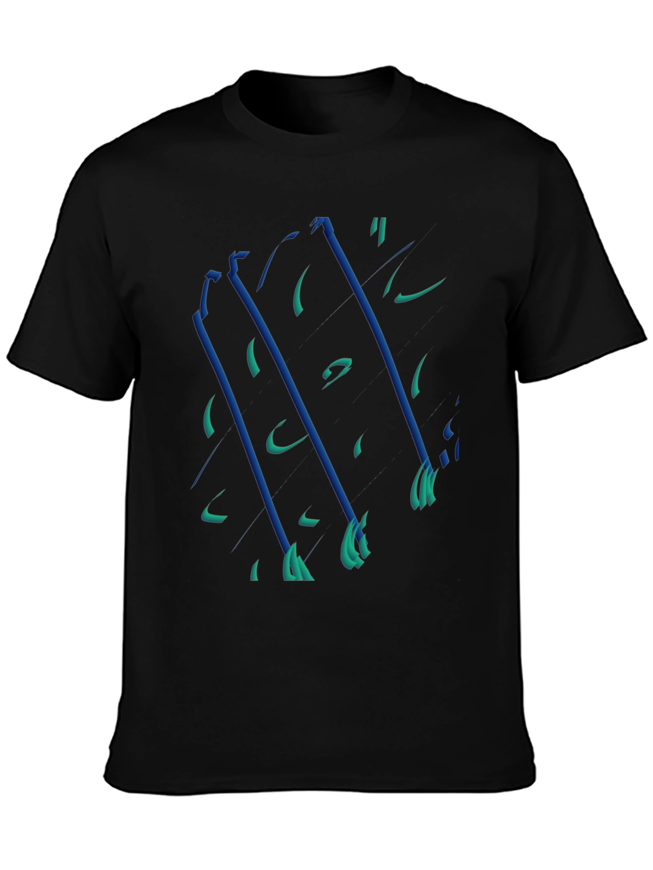 Abstract Graphic Tee - Modern Black T-Shirt