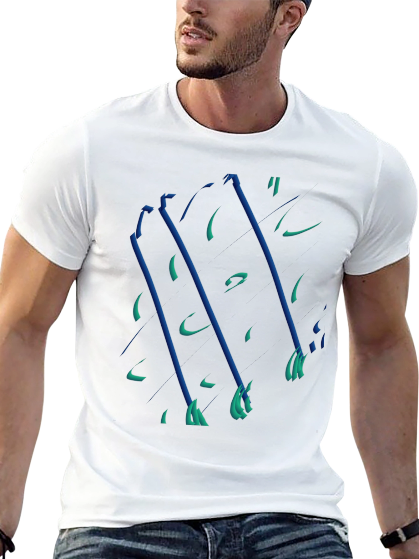 Abstract Graphic Tee - Modern Black T-Shirt