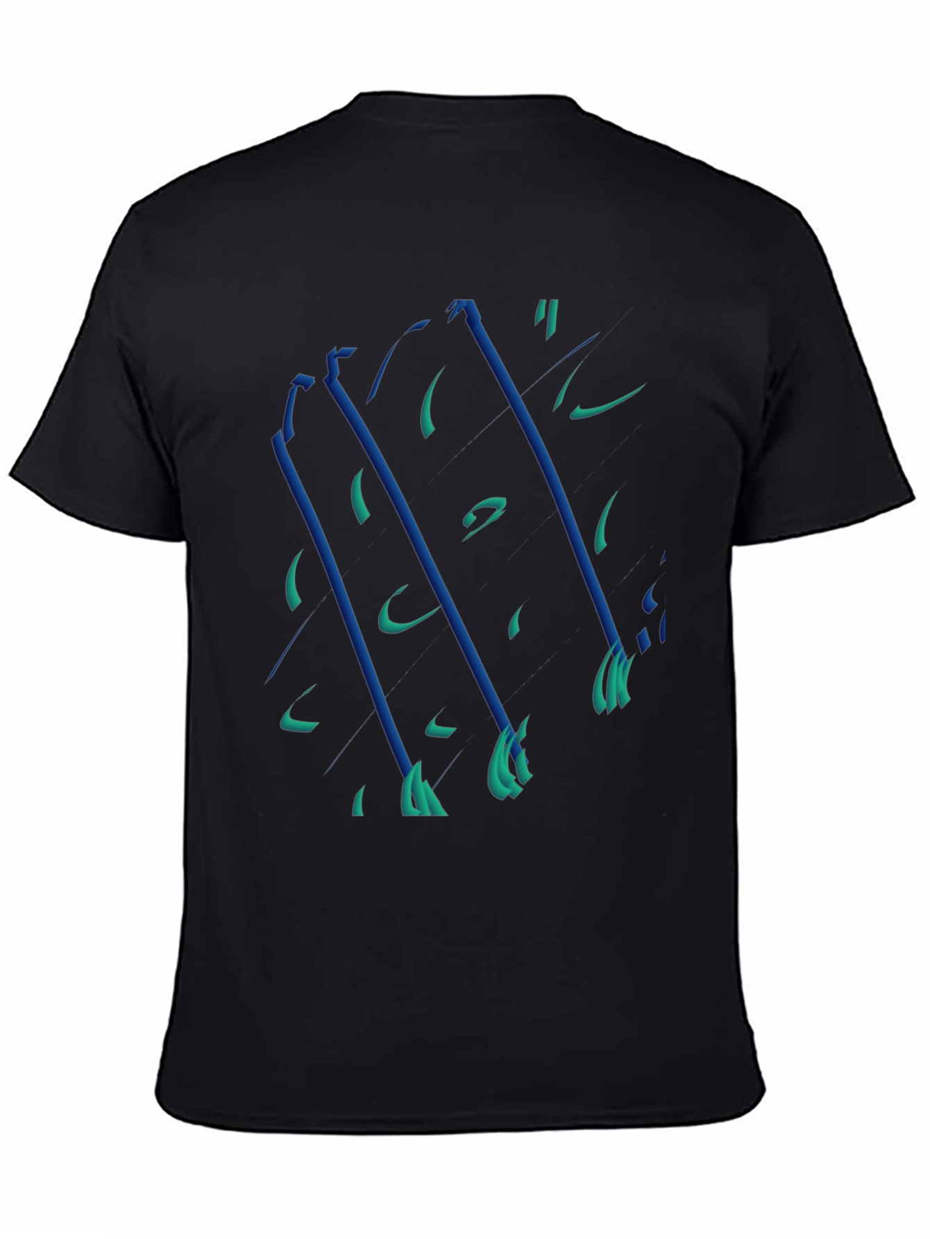 Abstract Graphic Tee - Modern Black T-Shirt