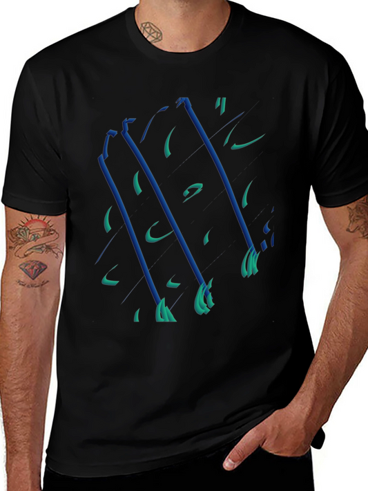 Abstract Graphic Tee - Modern Black T-Shirt
