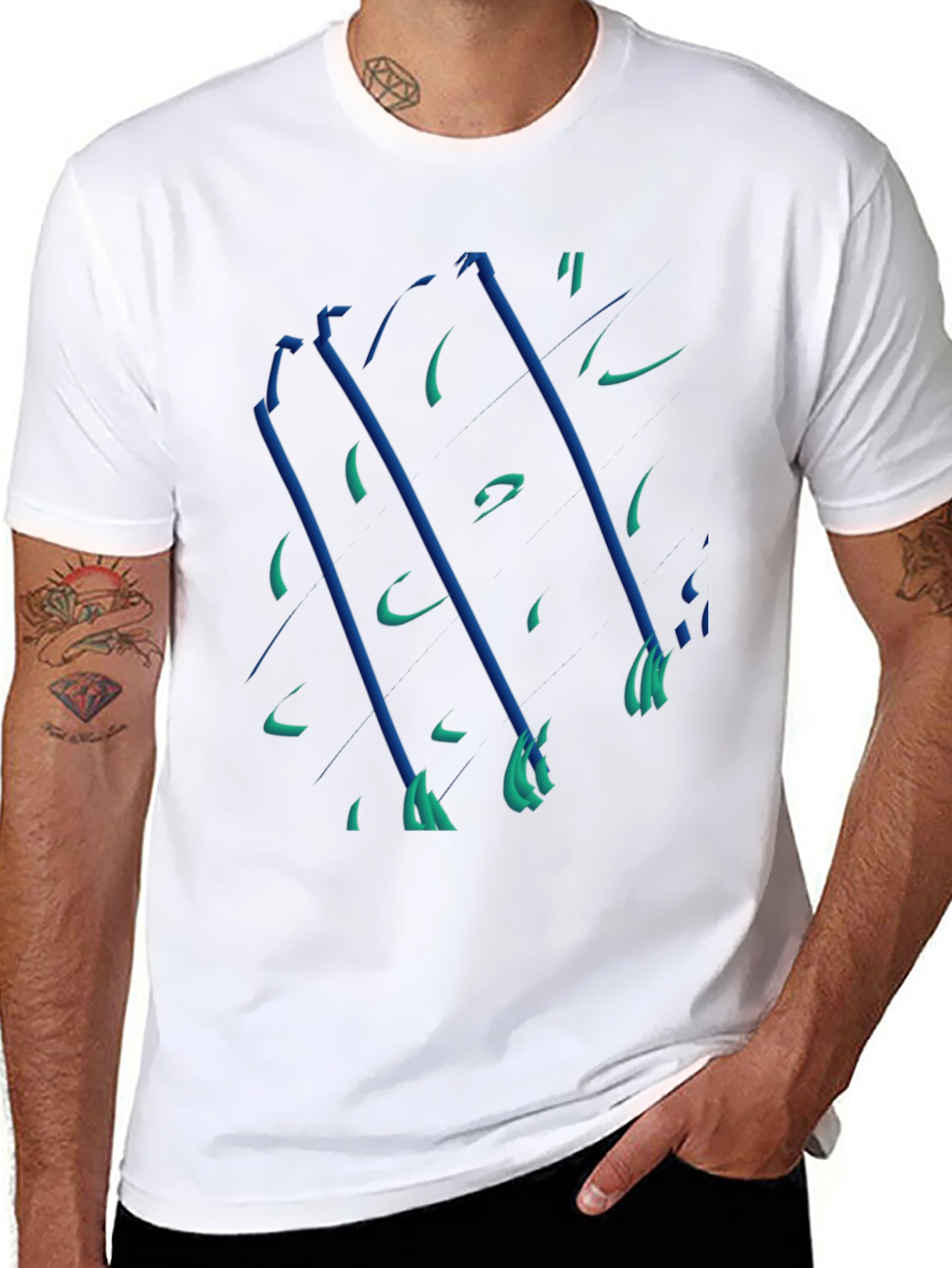 Abstract Graphic Tee - Modern Black T-Shirt