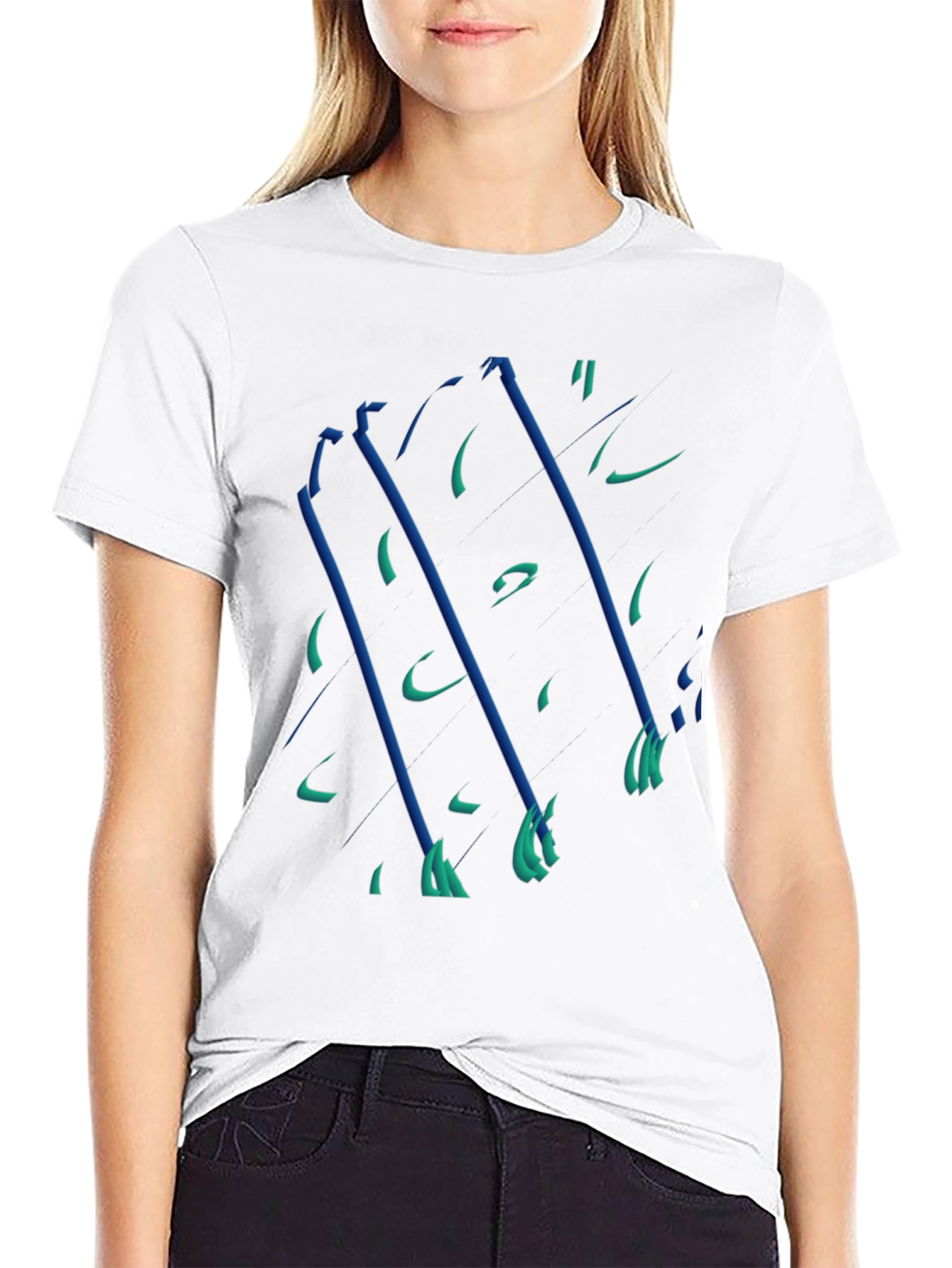 Abstract Graphic Tee - Modern Black T-Shirt