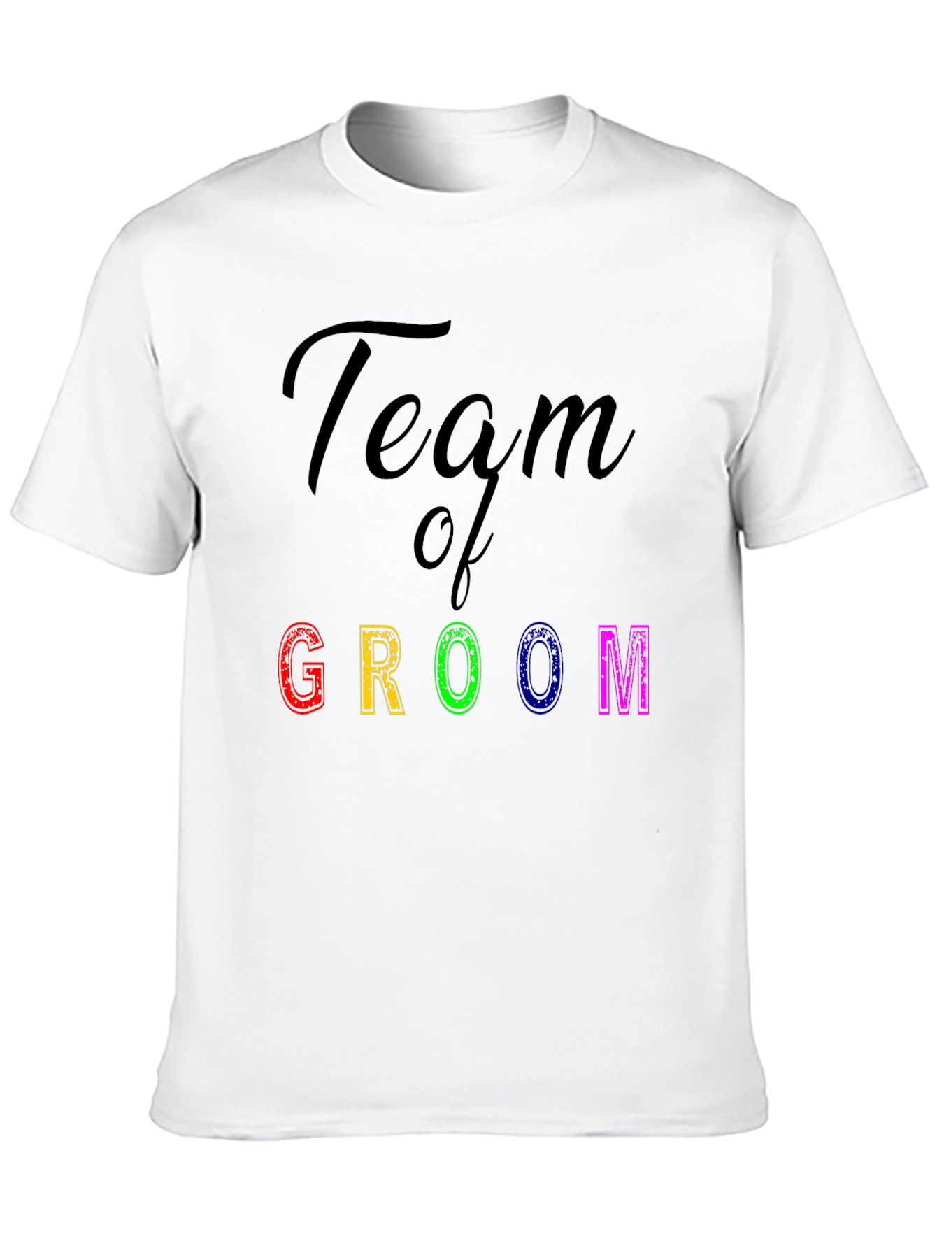 Team of Groom Black Graphic T-Shirt