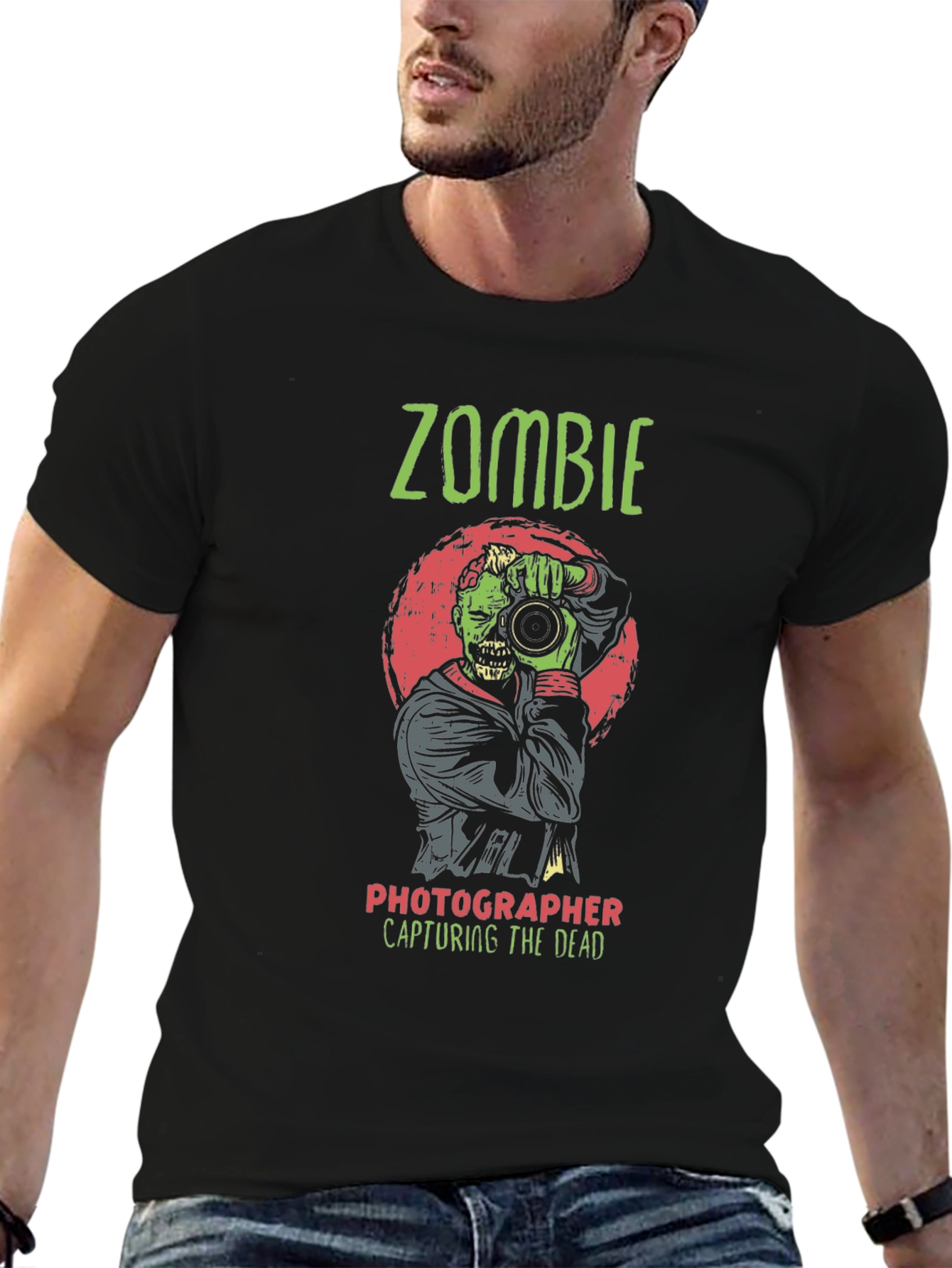 Zombie Photographer T-Shirt - Capturing the Dead