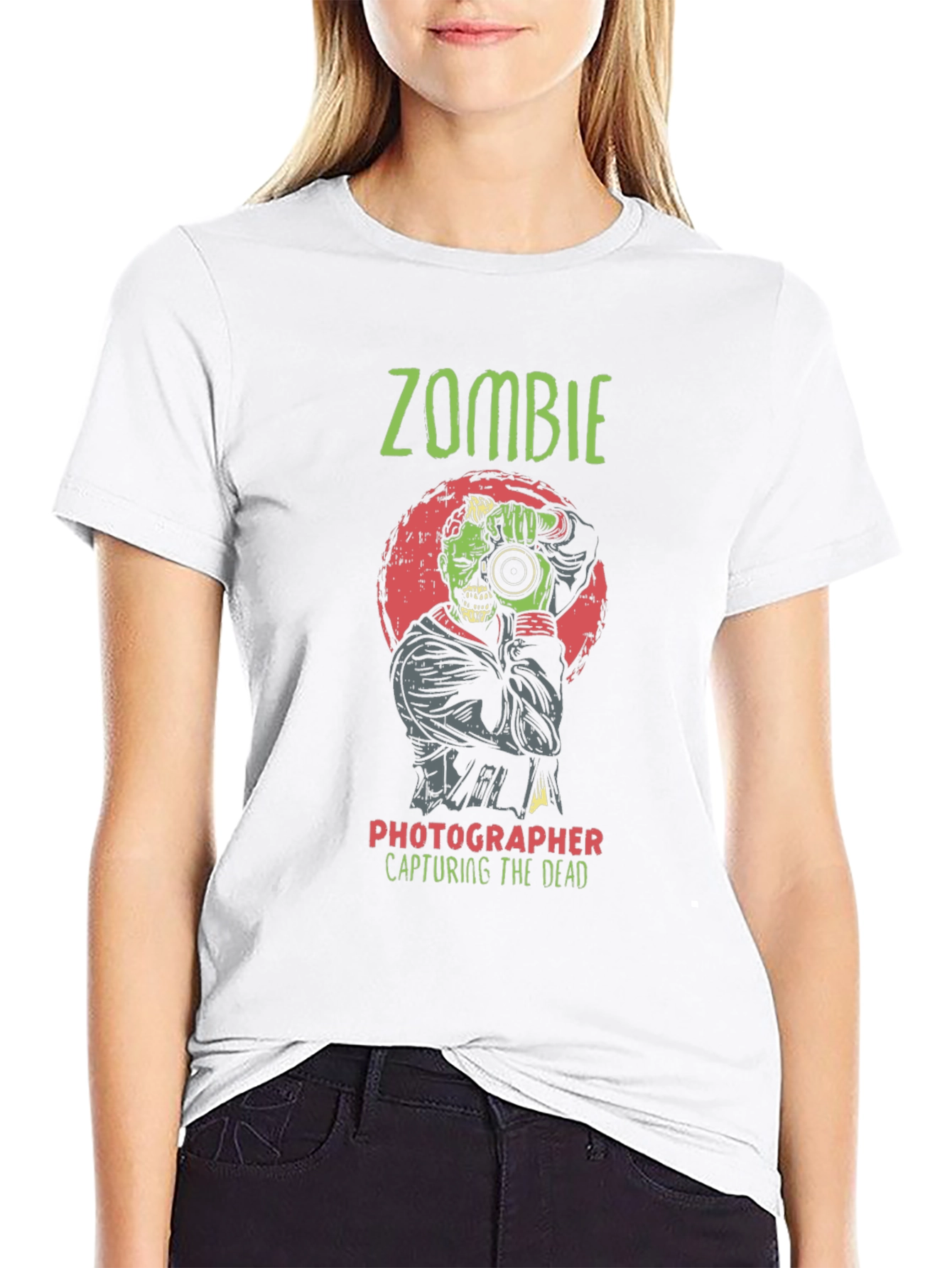 Zombie Photographer T-Shirt - Capturing the Dead