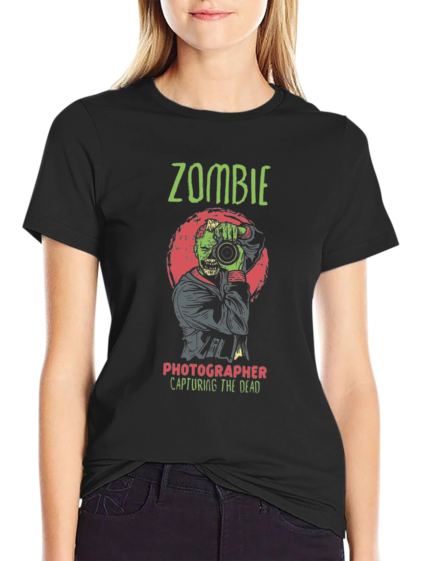 Zombie Photographer T-Shirt - Capturing the Dead