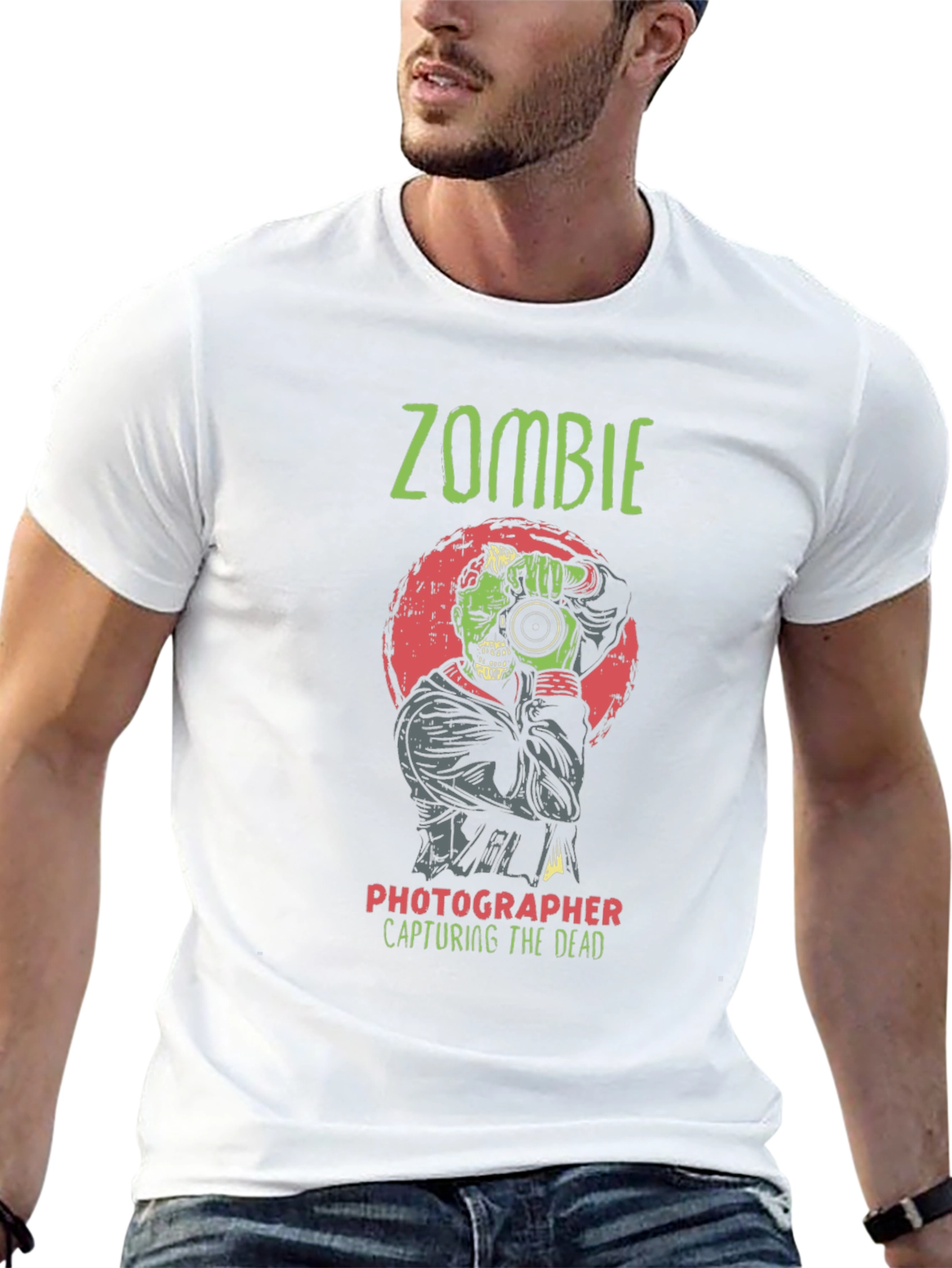 Zombie Photographer T-Shirt - Capturing the Dead