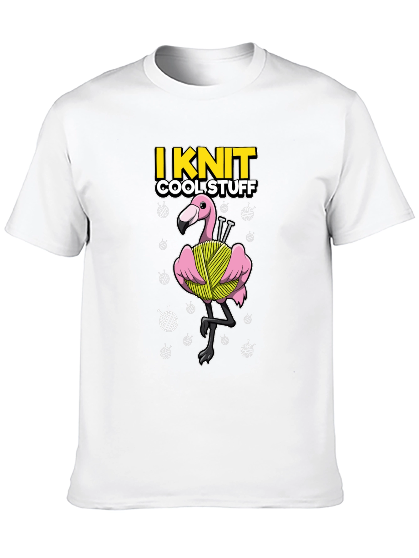 I Knit Cool Stuff T-Shirt - Flamingo Yarn