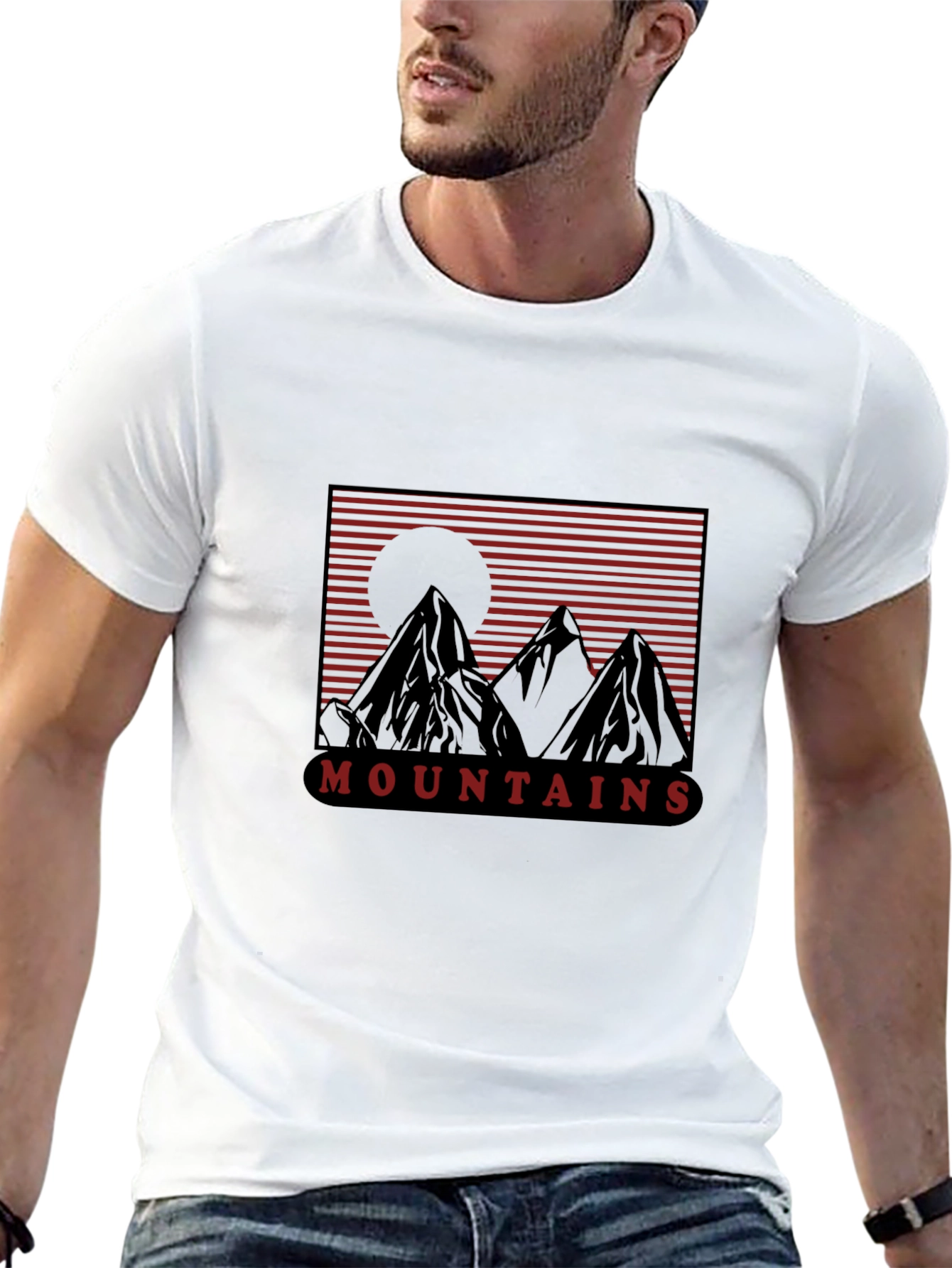 Mountain Graphic Tee - Retro Style