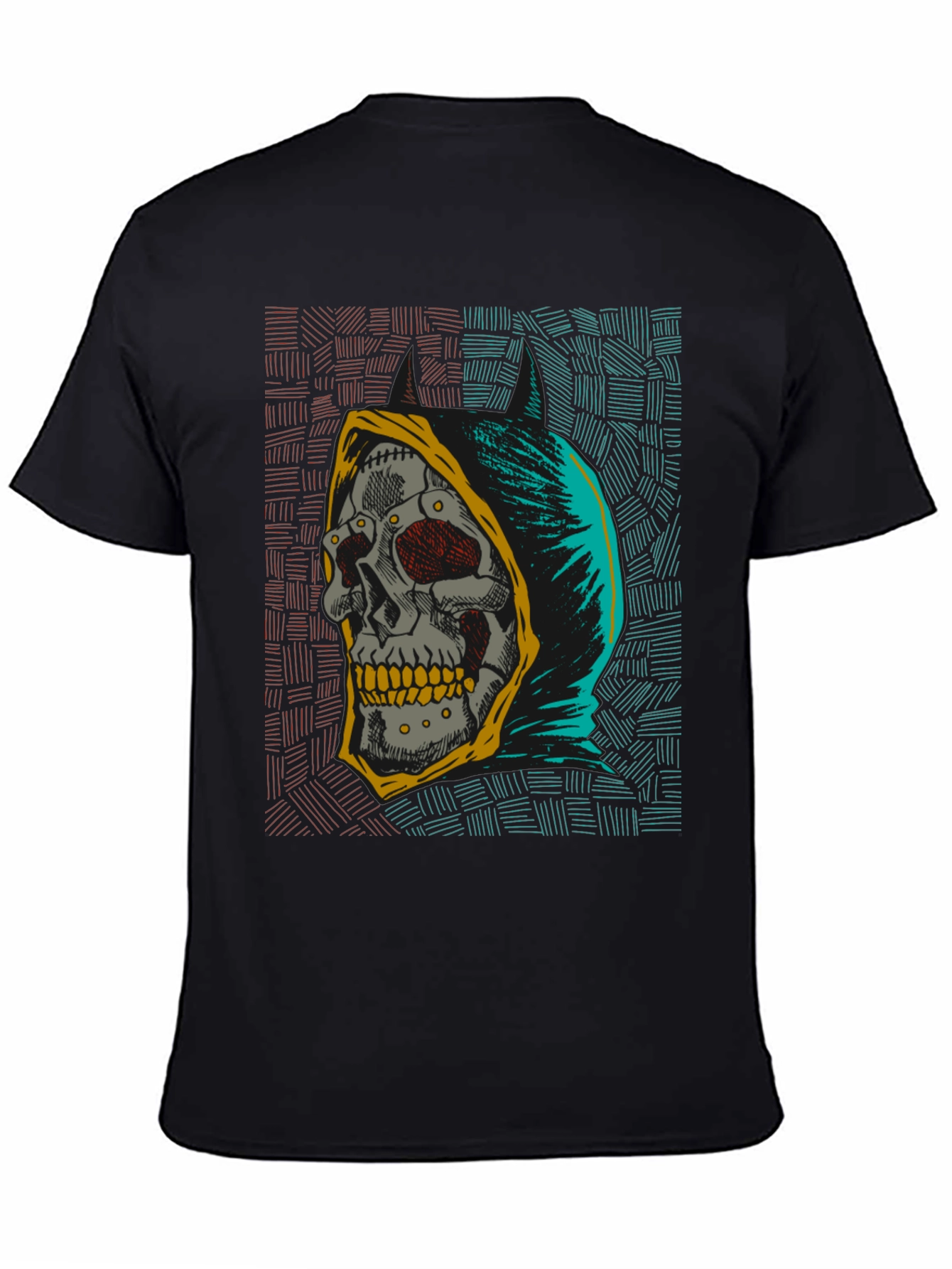 Grim Reaper Skull Graphic Tee - Edgy Streetwear