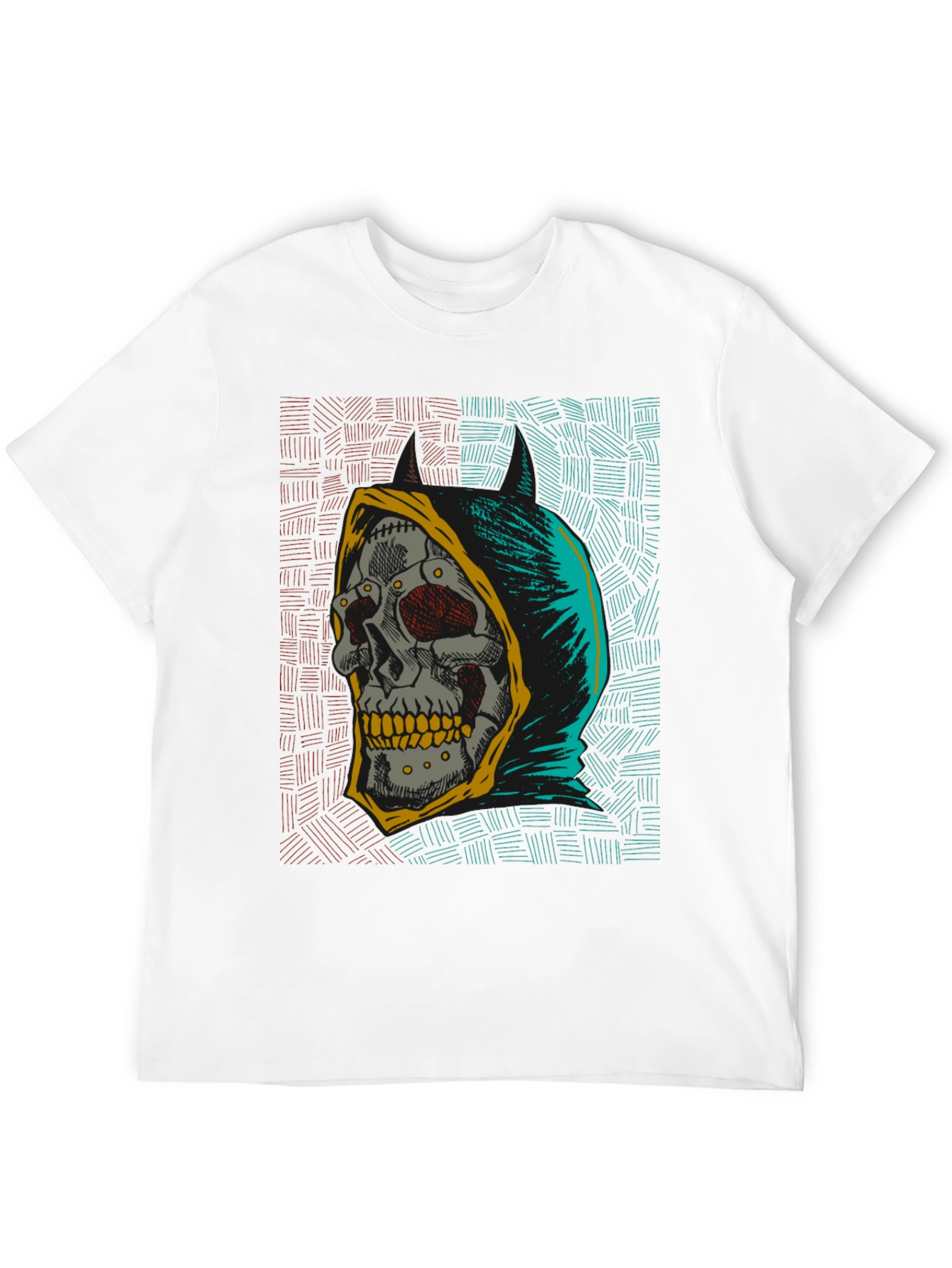 Grim Reaper Skull Graphic Tee - Edgy Streetwear