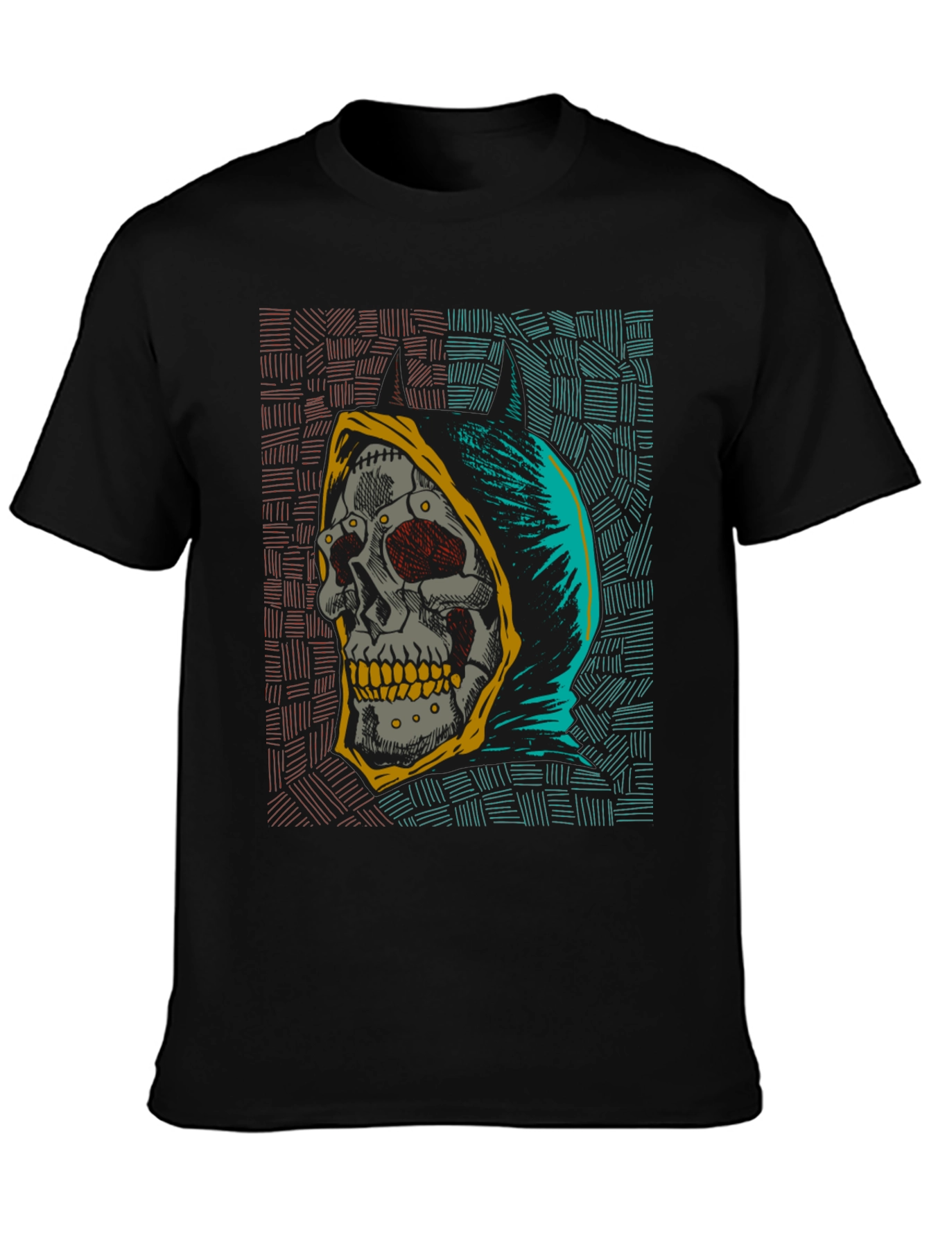 Grim Reaper Skull Graphic Tee - Edgy Streetwear