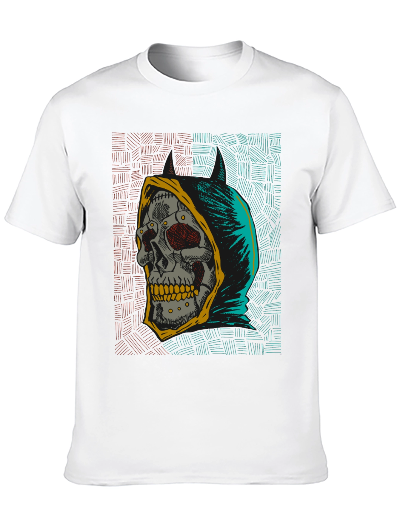 Grim Reaper Skull Graphic Tee - Edgy Streetwear