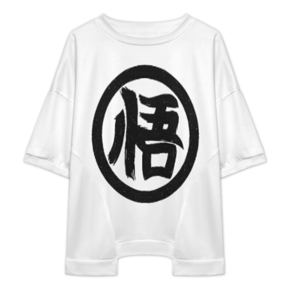 Minimal Japanese Kanji Graphic Oversized Tee, Vintage Anime Inspired Streetwear Shirt, Retro Brushstroke Symbol Casual Loose Fit Top(z503)