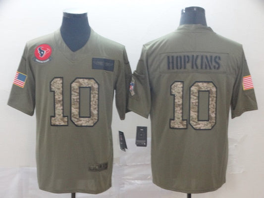Men's Houston Texans DeAndre Hopkins #10 Brown Game Player Jerseys