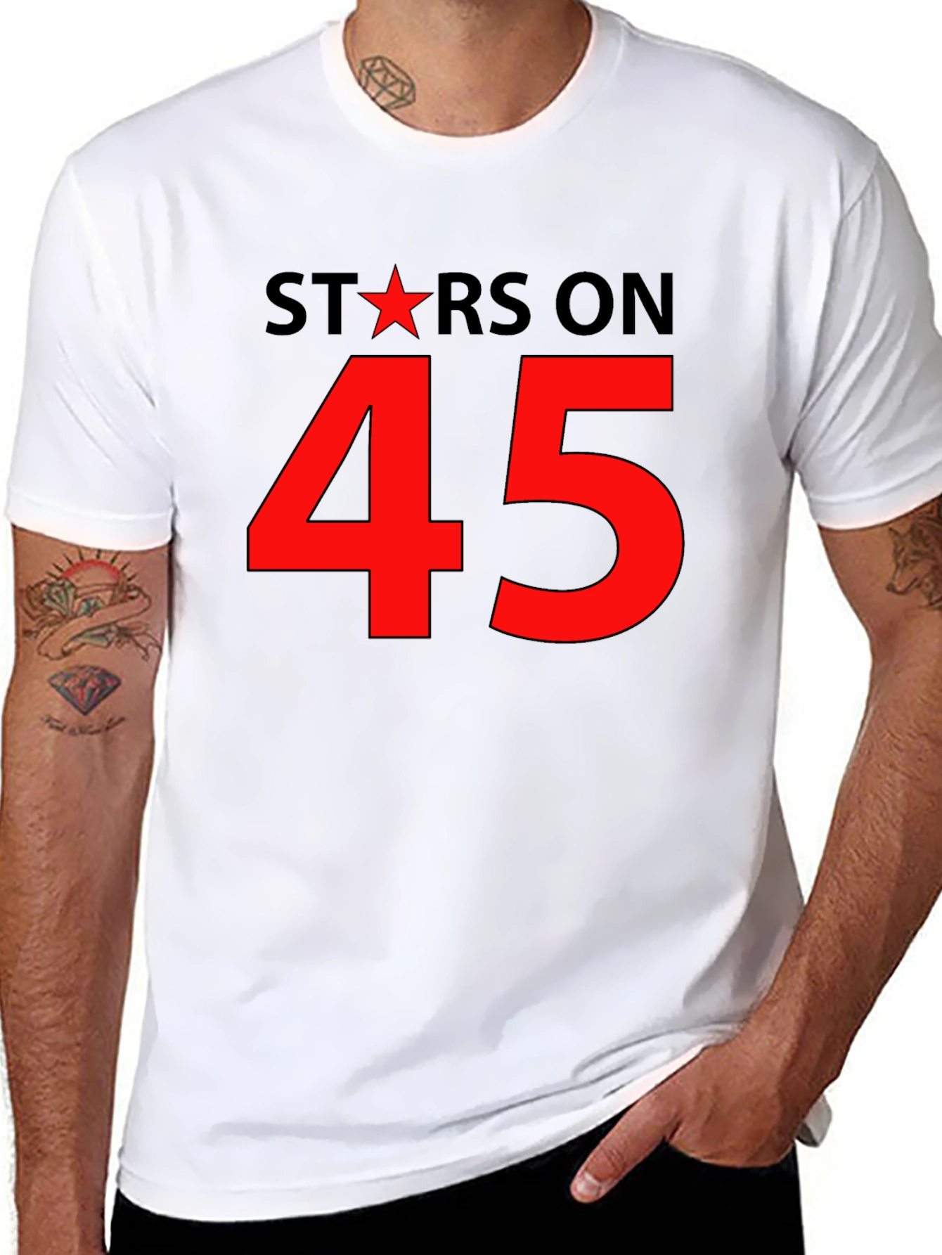 Stars on 45 Black T-Shirt