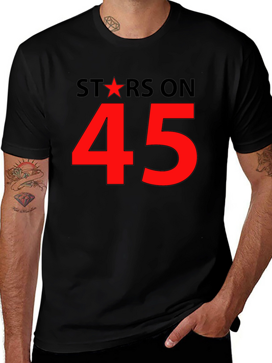 Stars on 45 Black T-Shirt