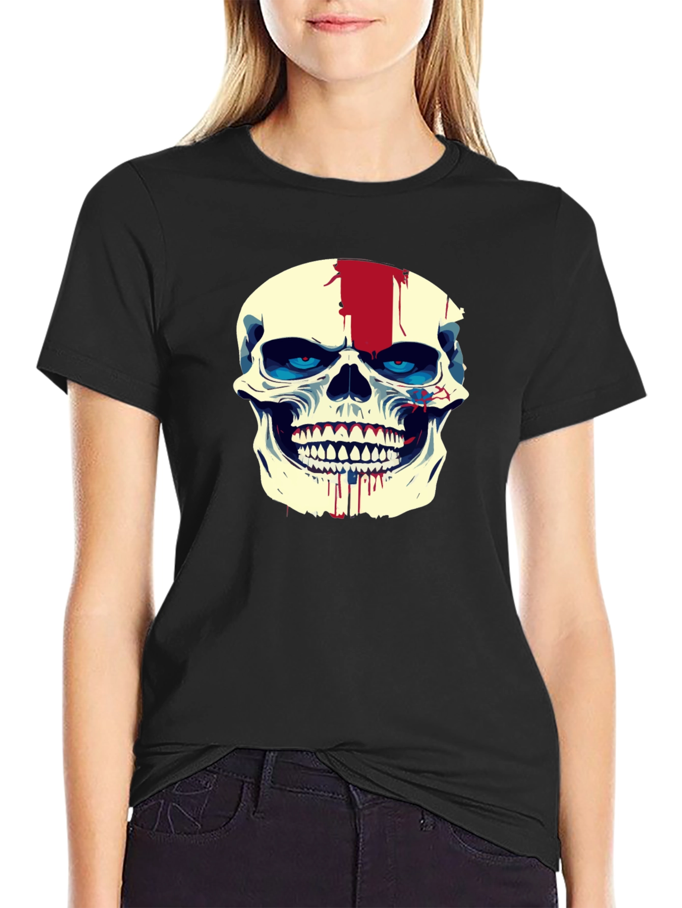 Skull Graphic Tee - Mens Black Short Sleeve
