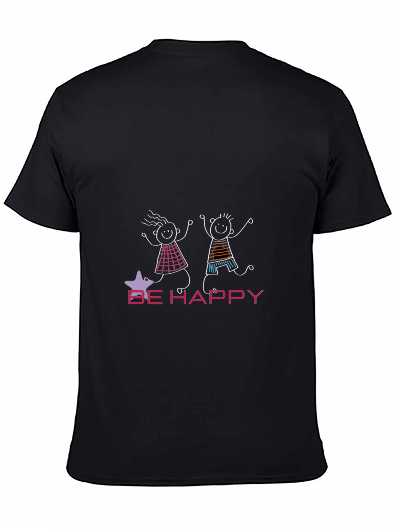 Be Happy Graphic Tee - Fun Unisex T-Shirt