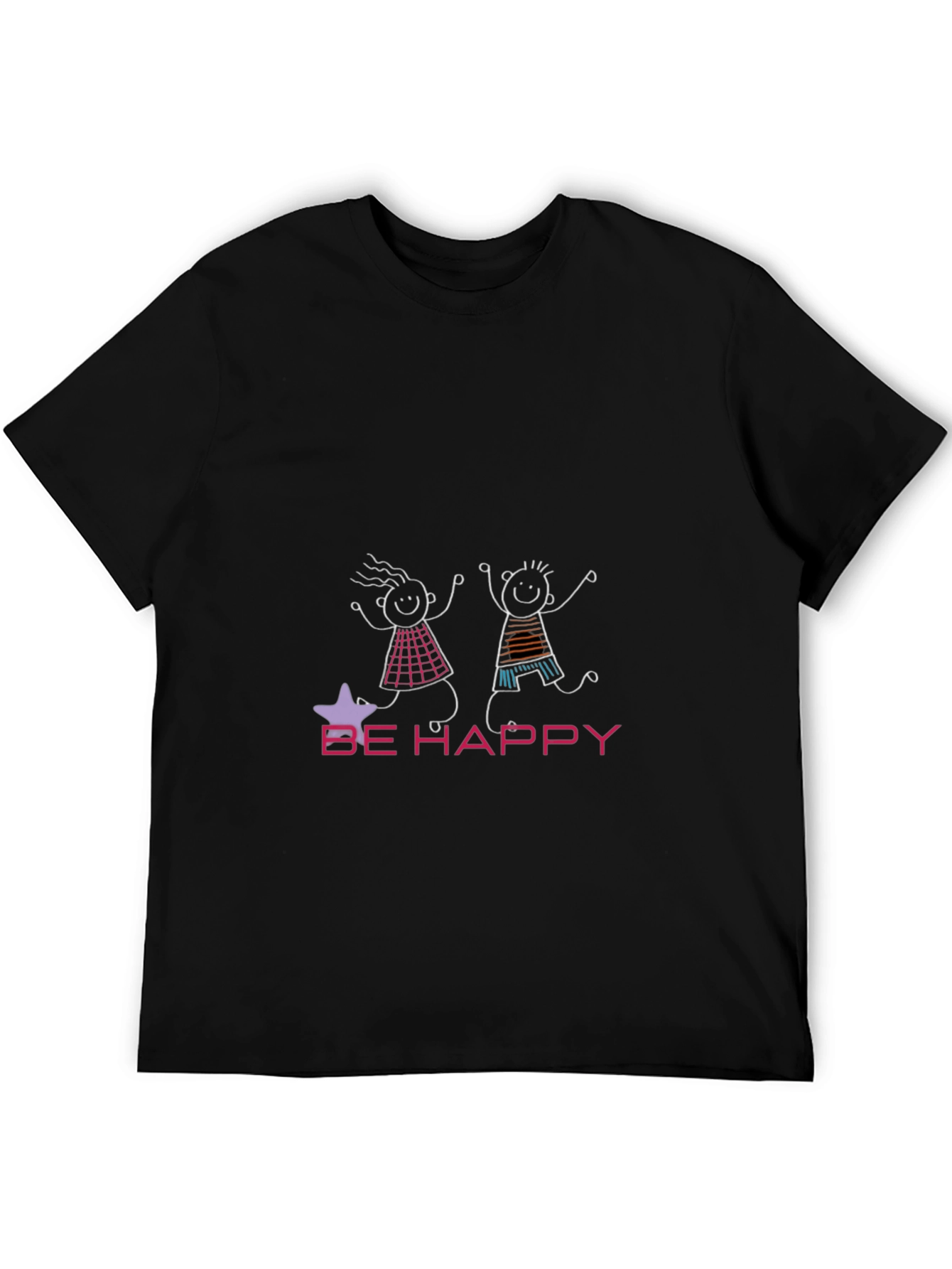 Be Happy Graphic Tee - Fun Unisex T-Shirt