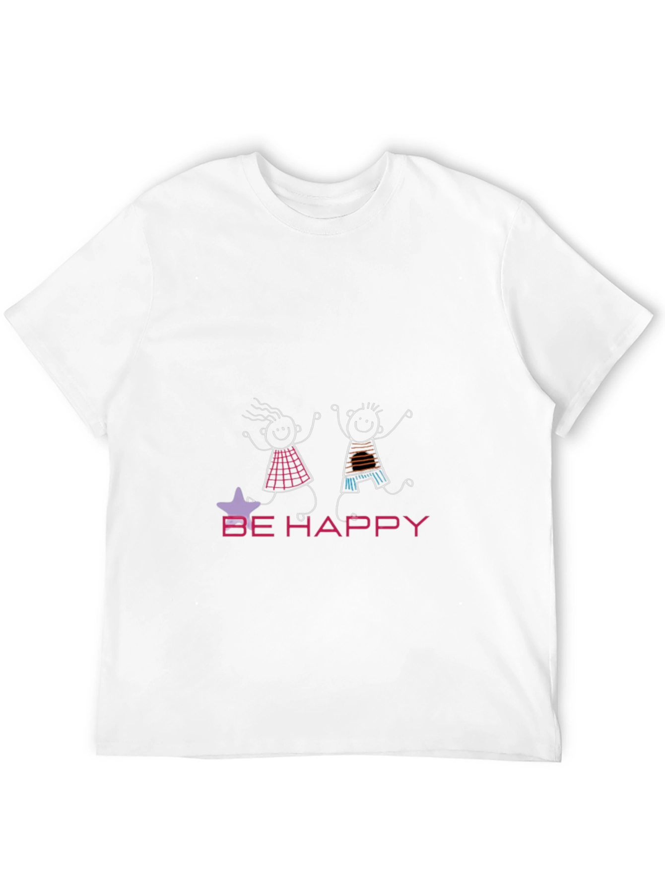 Be Happy Graphic Tee - Fun Unisex T-Shirt