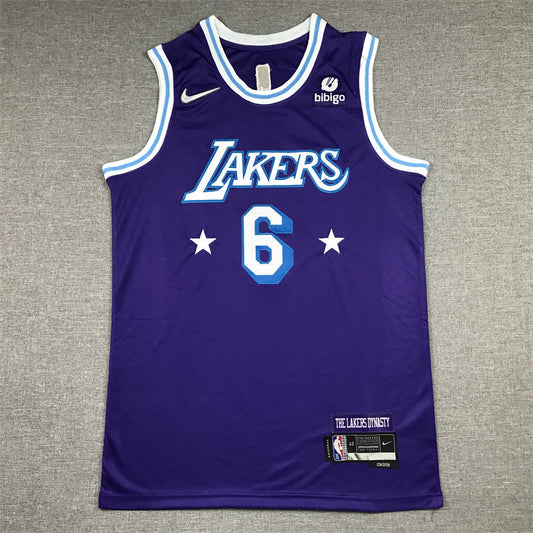 Men's Los Angeles Lakers LeBron James Purple Swingman Jerseys - City Edition