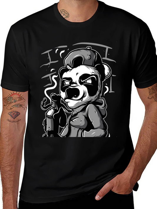 Cool Panda Graphic Print T-Shirt