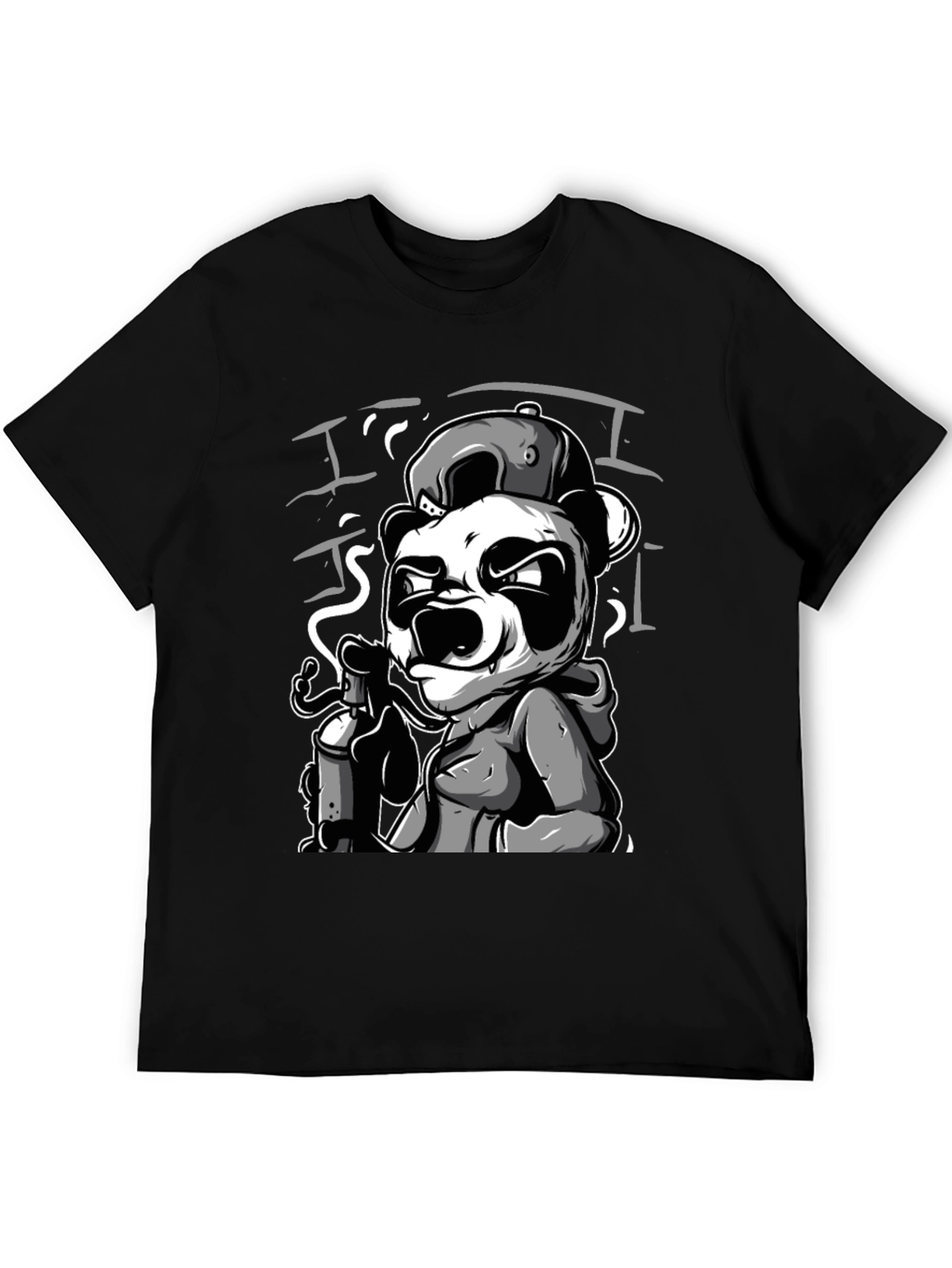 Cool Panda Graphic Print T-Shirt