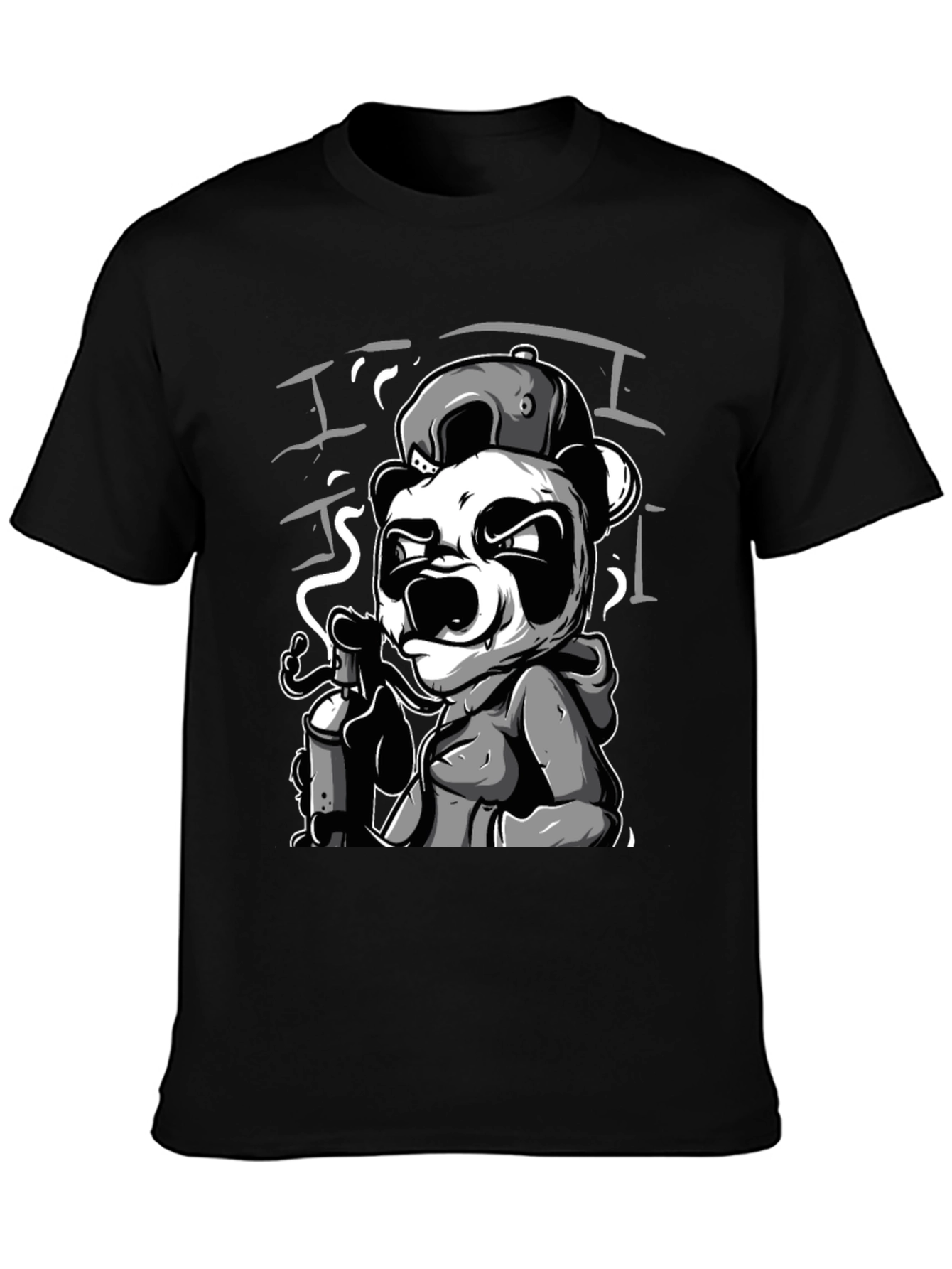 Cool Panda Graphic Print T-Shirt
