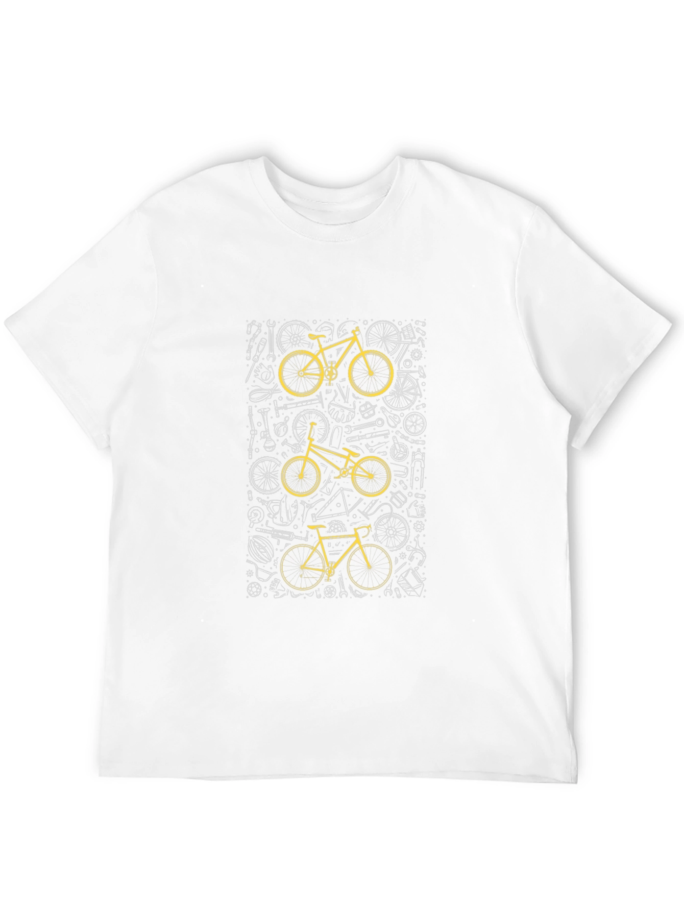 Cool Bicycle Print Black T-Shirt