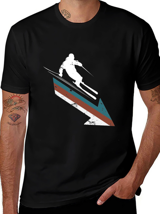 Retro Ski T-Shirt - Vintage Style Skier Tee