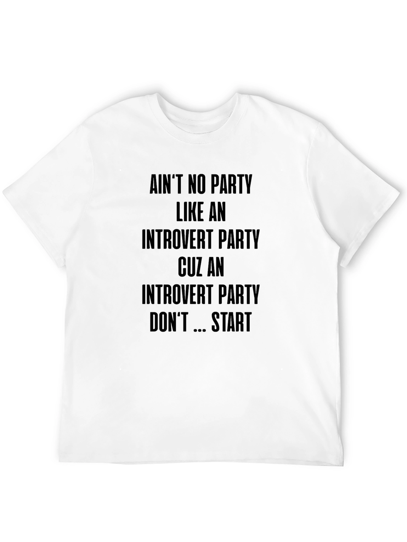Introvert Party Black T-Shirt