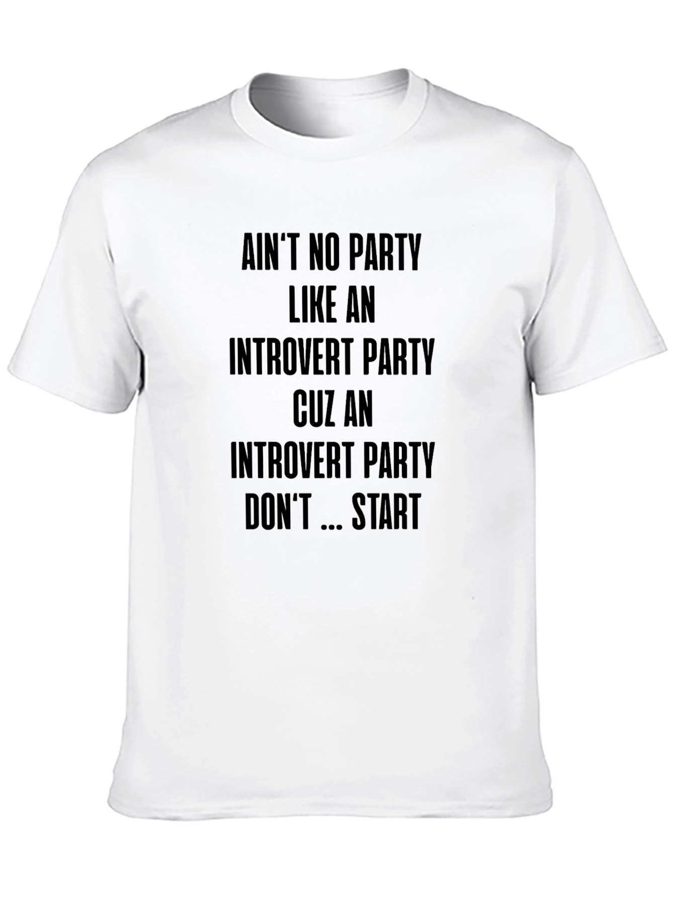 Introvert Party Black T-Shirt