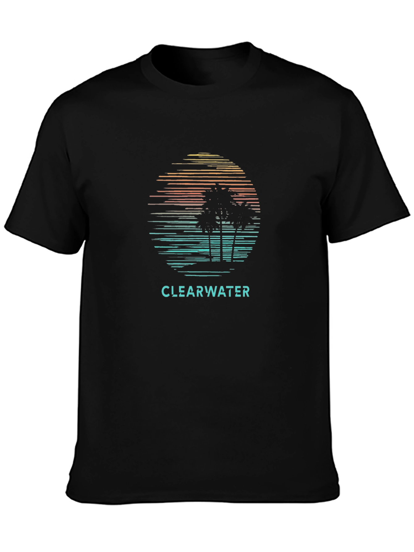 Clearwater Palm Tree Sunset Graphic Tee
