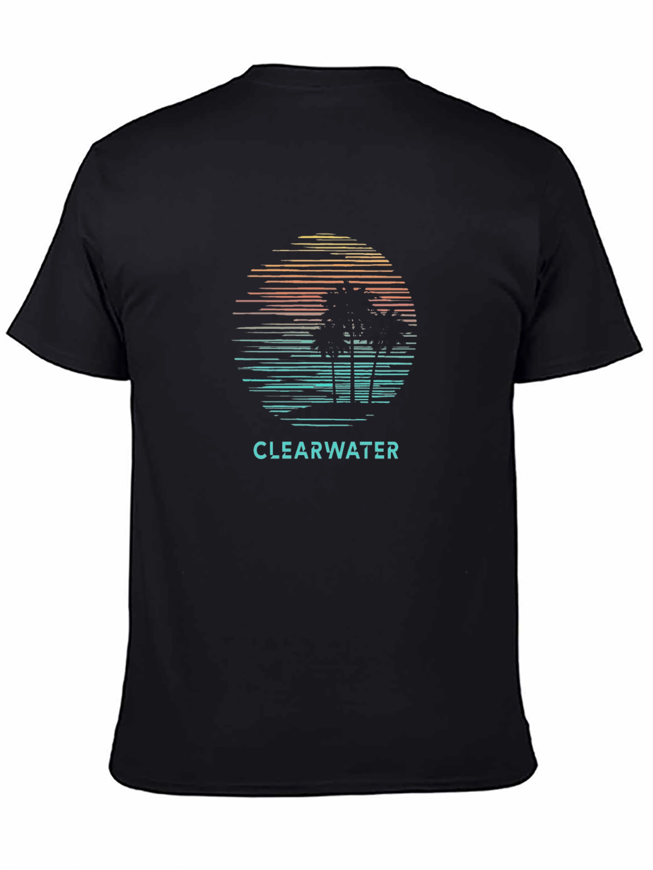 Clearwater Palm Tree Sunset Graphic Tee