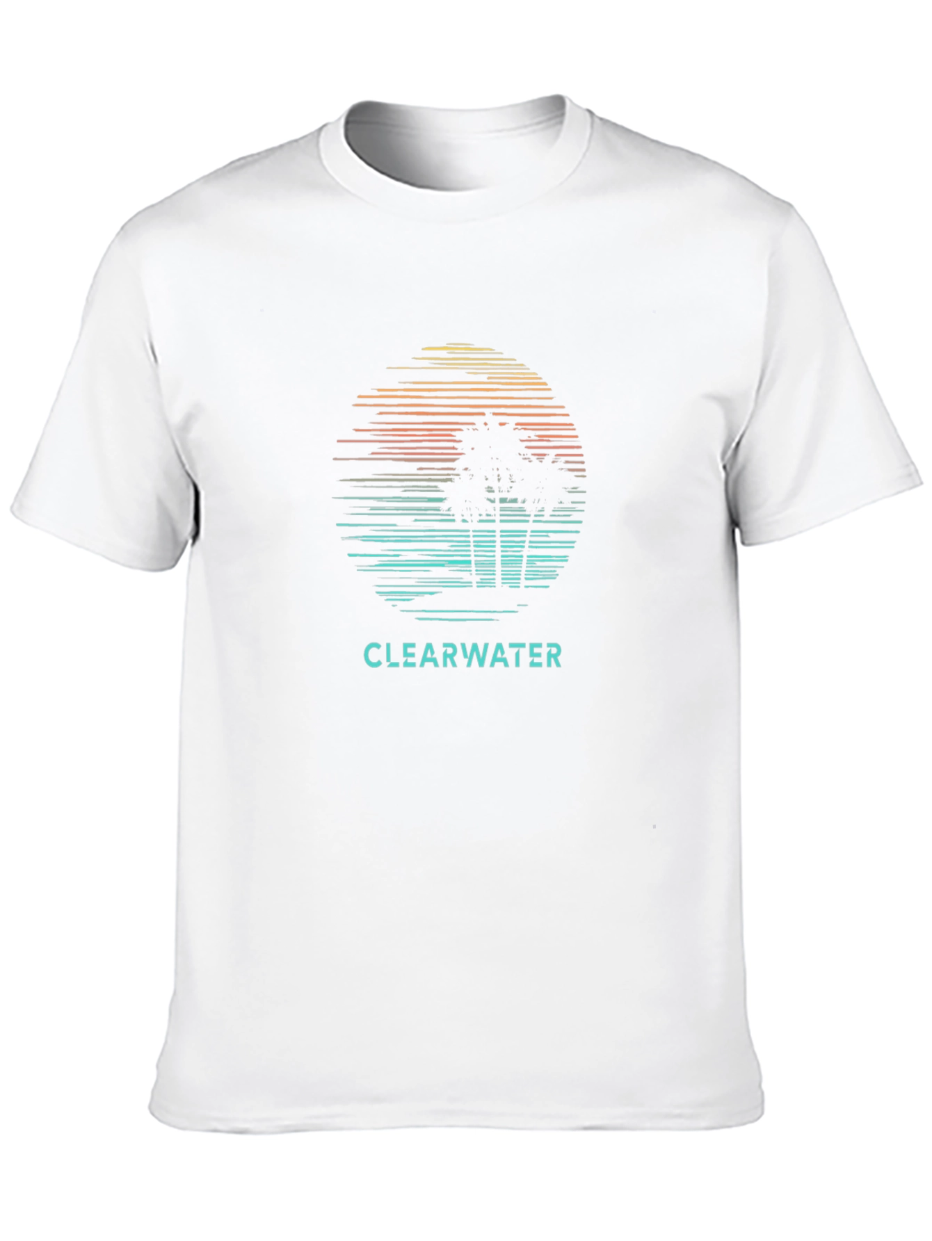 Clearwater Palm Tree Sunset Graphic Tee