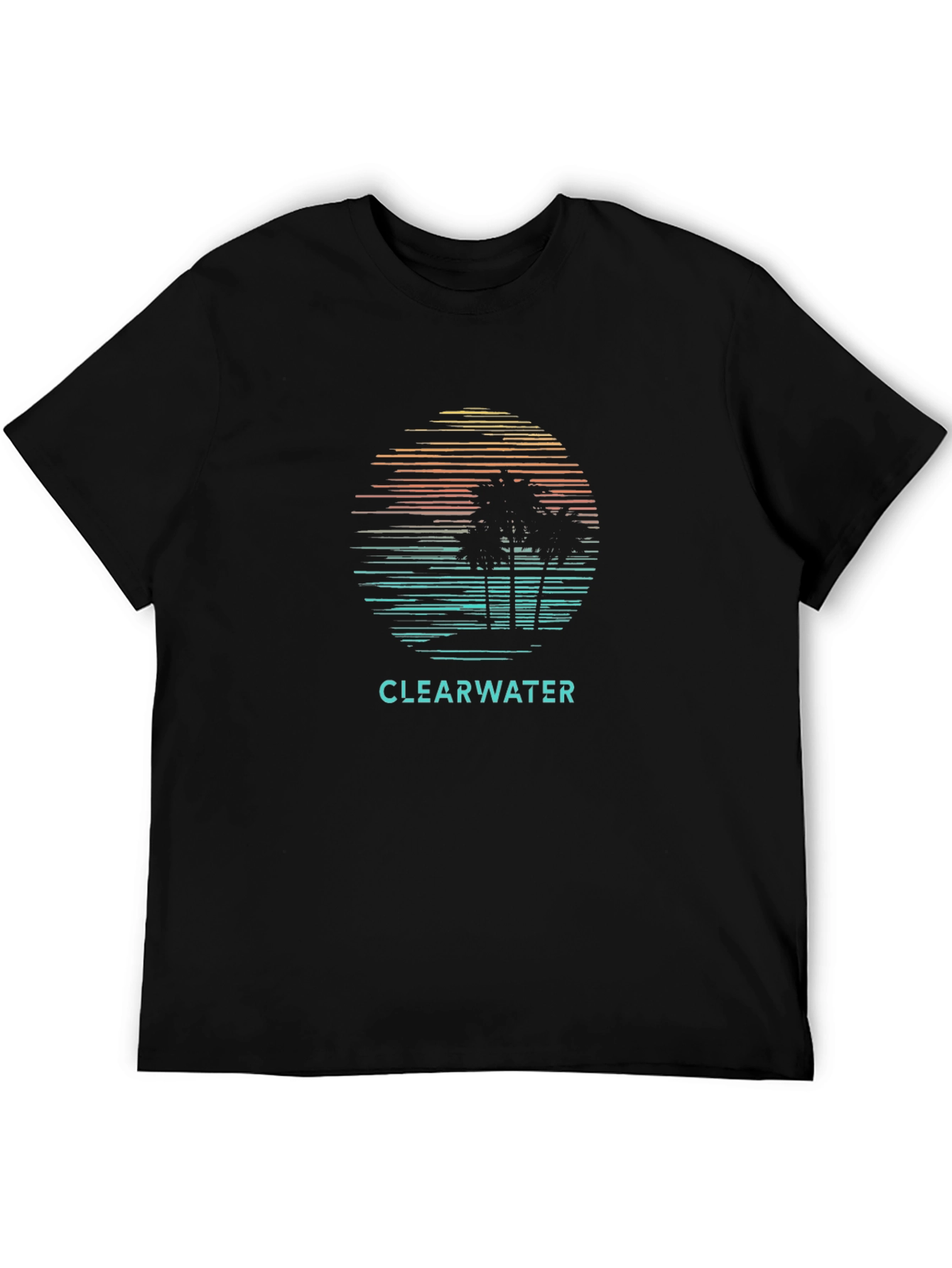 Clearwater Palm Tree Sunset Graphic Tee