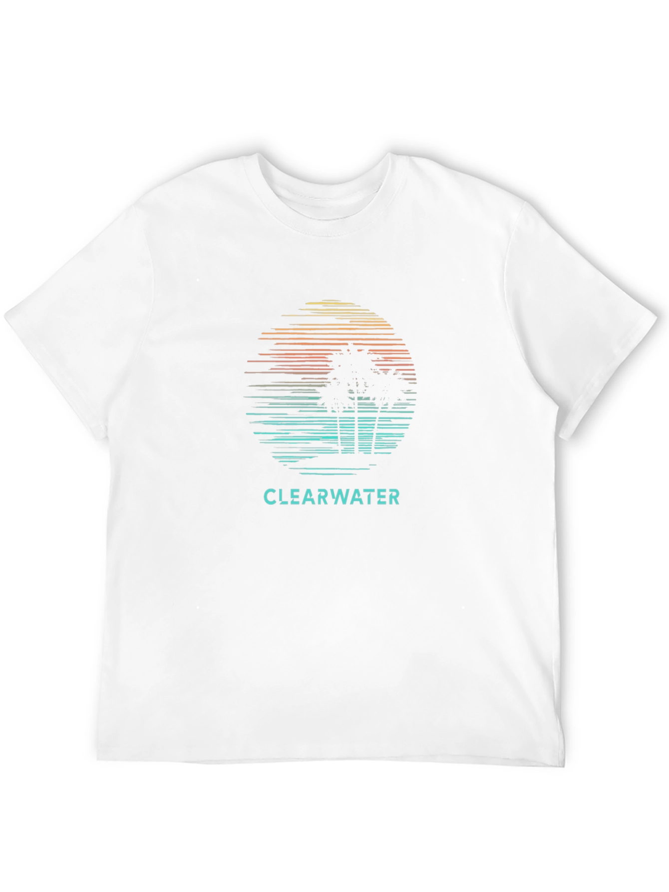 Clearwater Palm Tree Sunset Graphic Tee